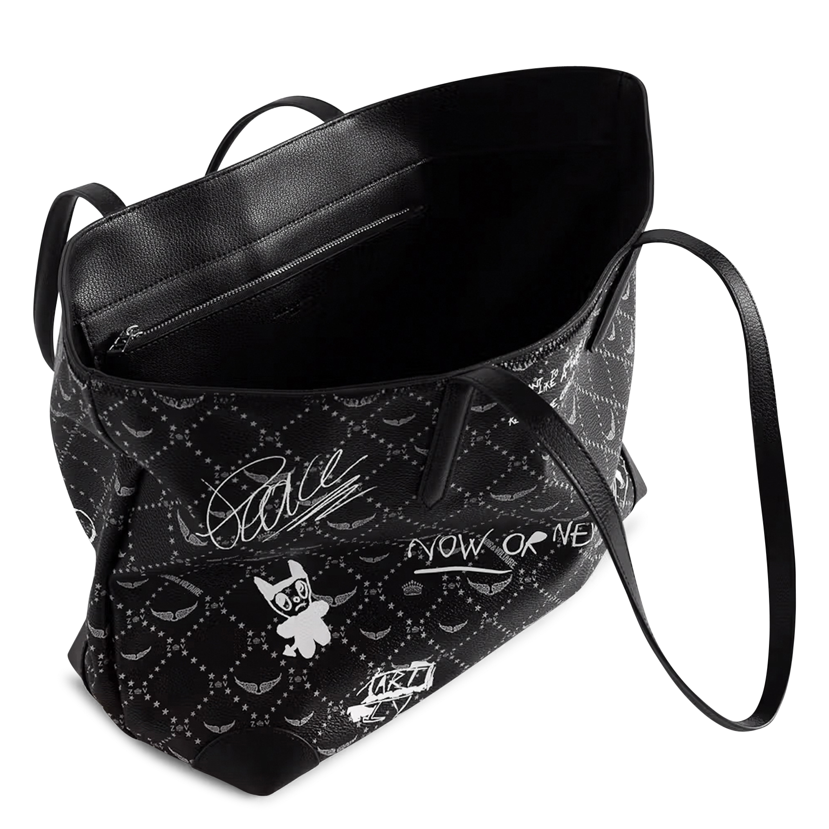 Sac cabas imprimé ZADIG&VOLTAIRE Noir