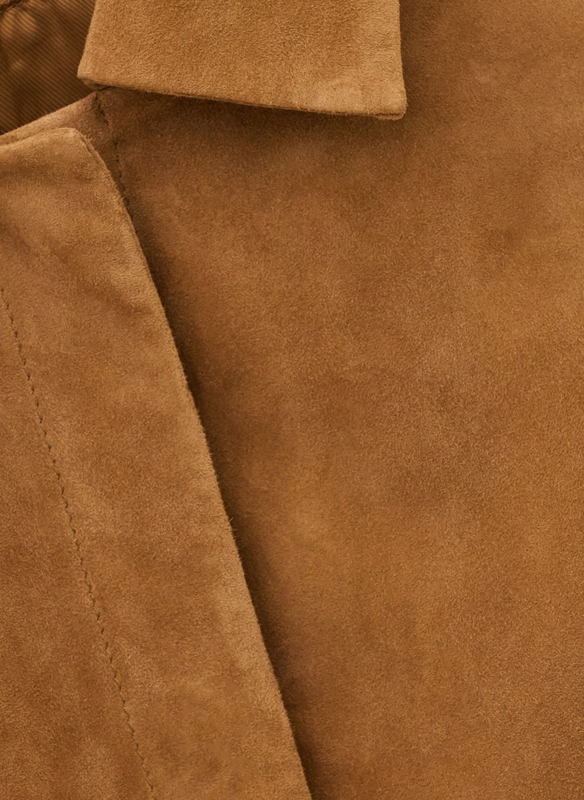 Veste courte cintrée en cuir BA&SH Marron