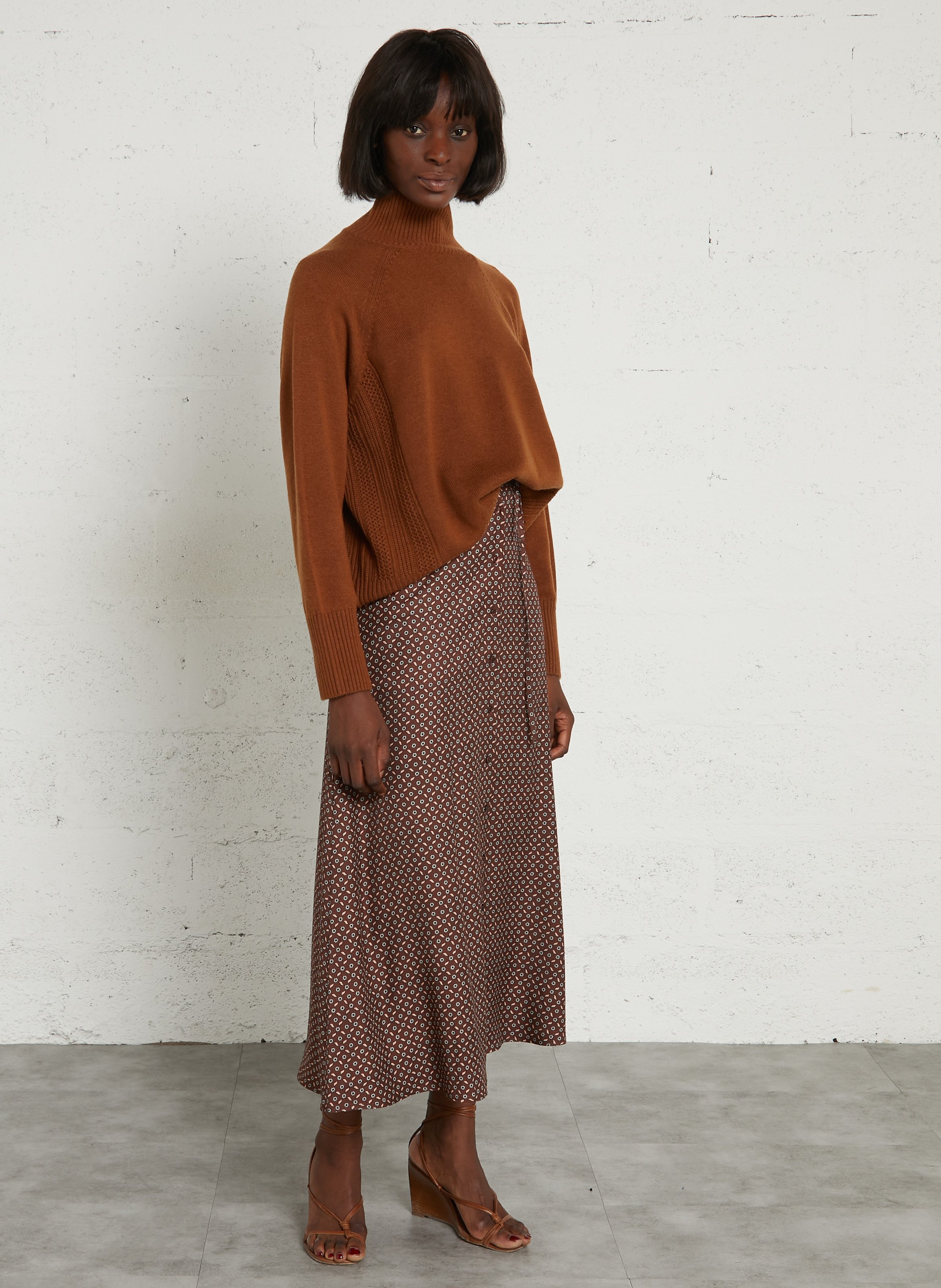 Oversized wool sweater DES PETITS HAUTS Brown