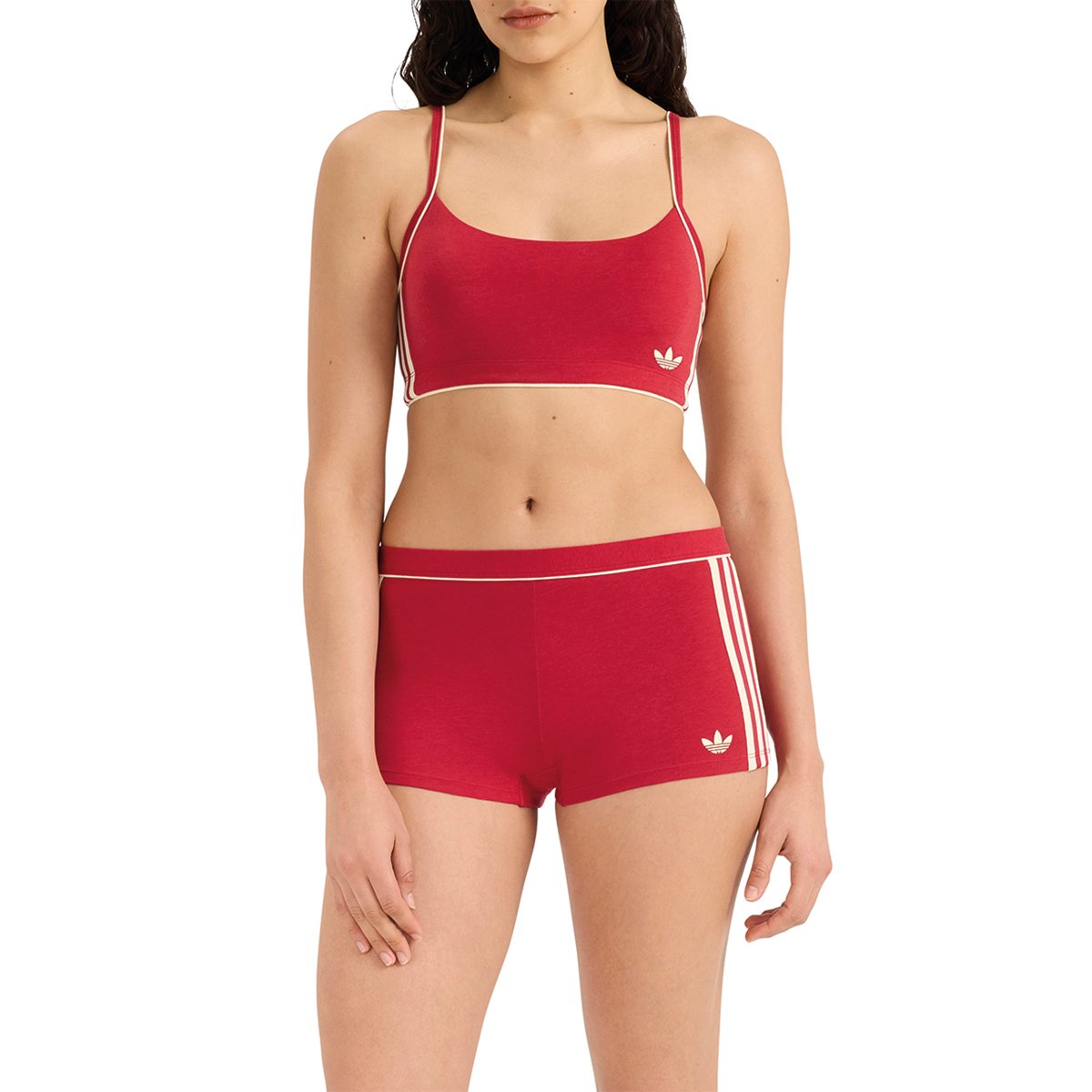 Women's adidas Originals adicolor Comfort Cotton Flex Bra | Red ADIDAS UNDERWEAR Women