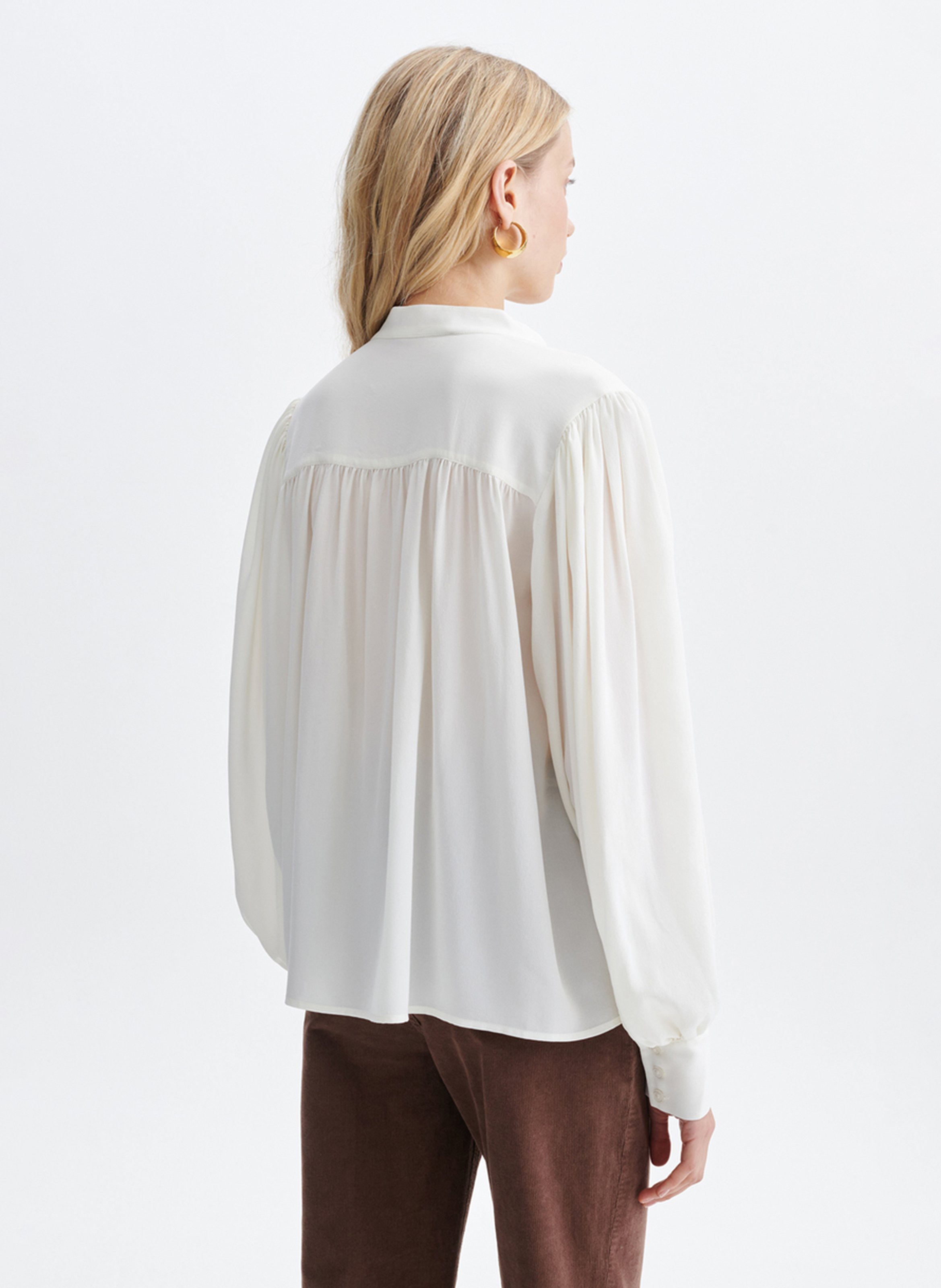 Round-neck floral pattern blouse VANESSA BRUNO White
