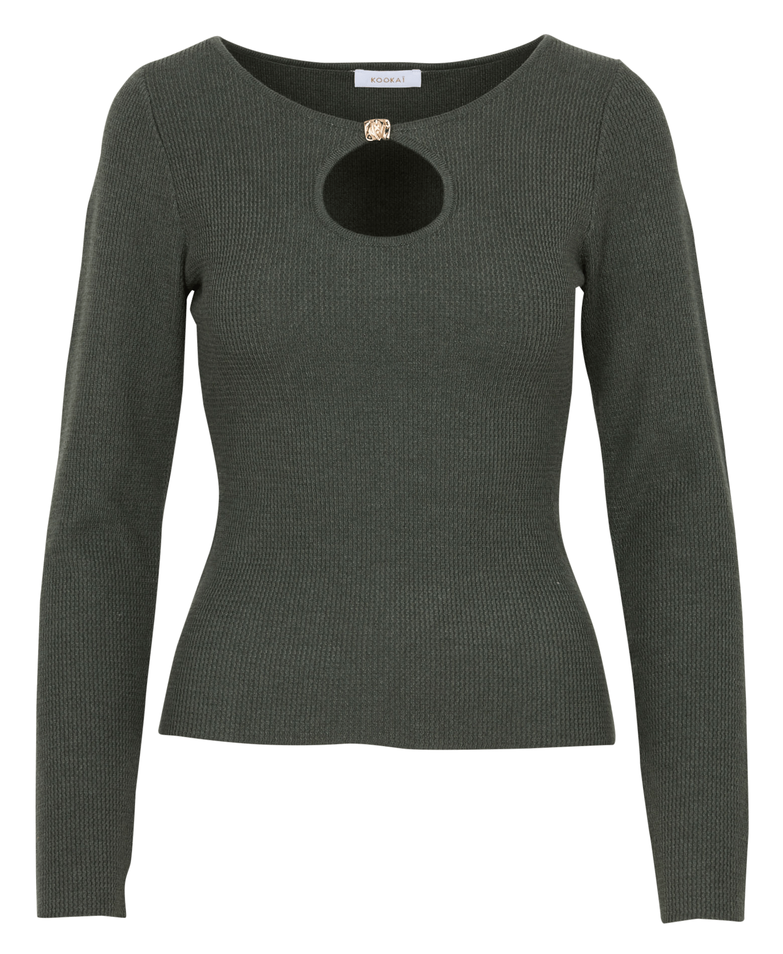 Anliegender Rundhalsausschnitt-Pullover KOOKAI Khaki
