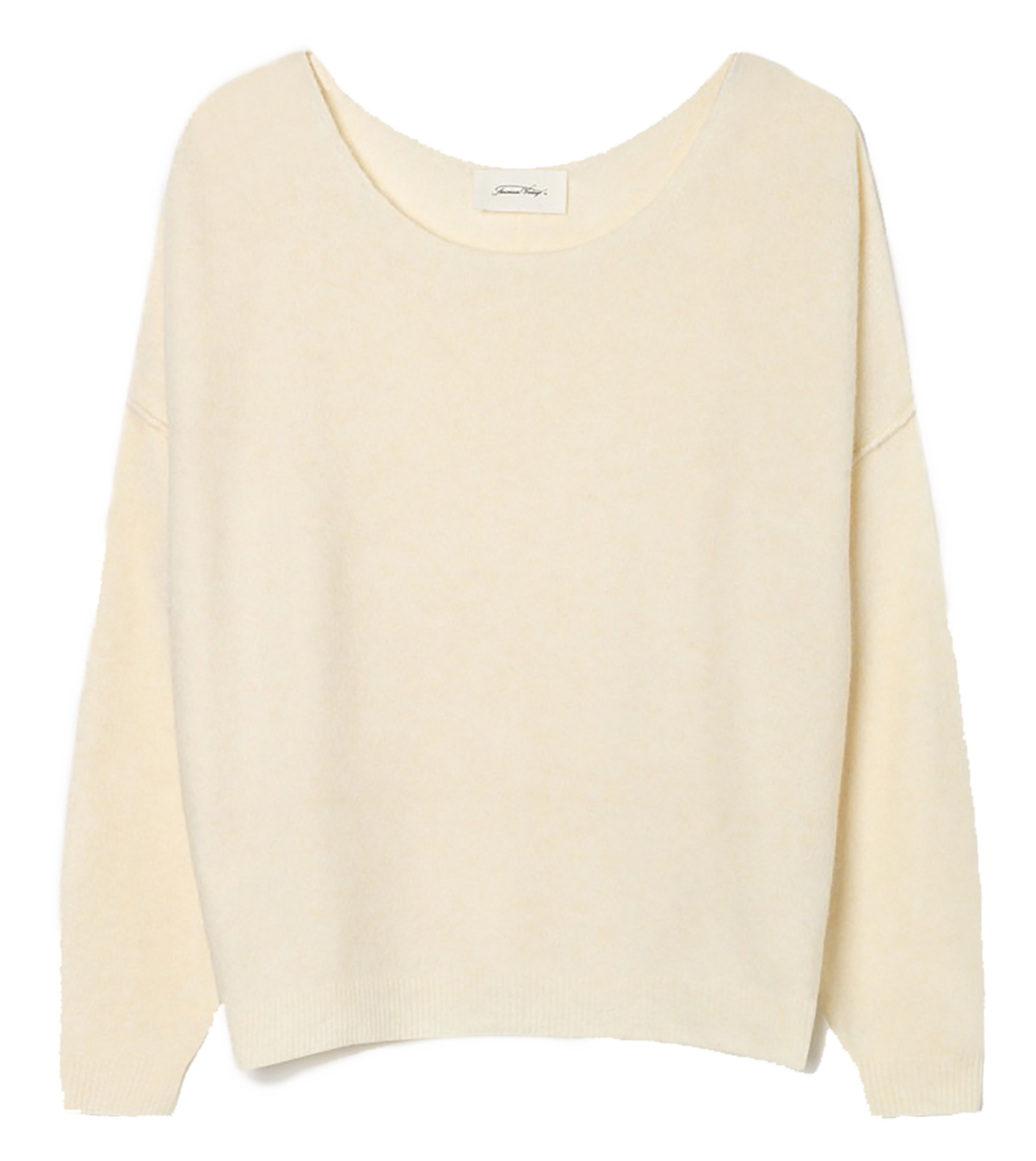 Pull ample à col bateau en maille duveteuse DAMSVILLE Pannacotta chine