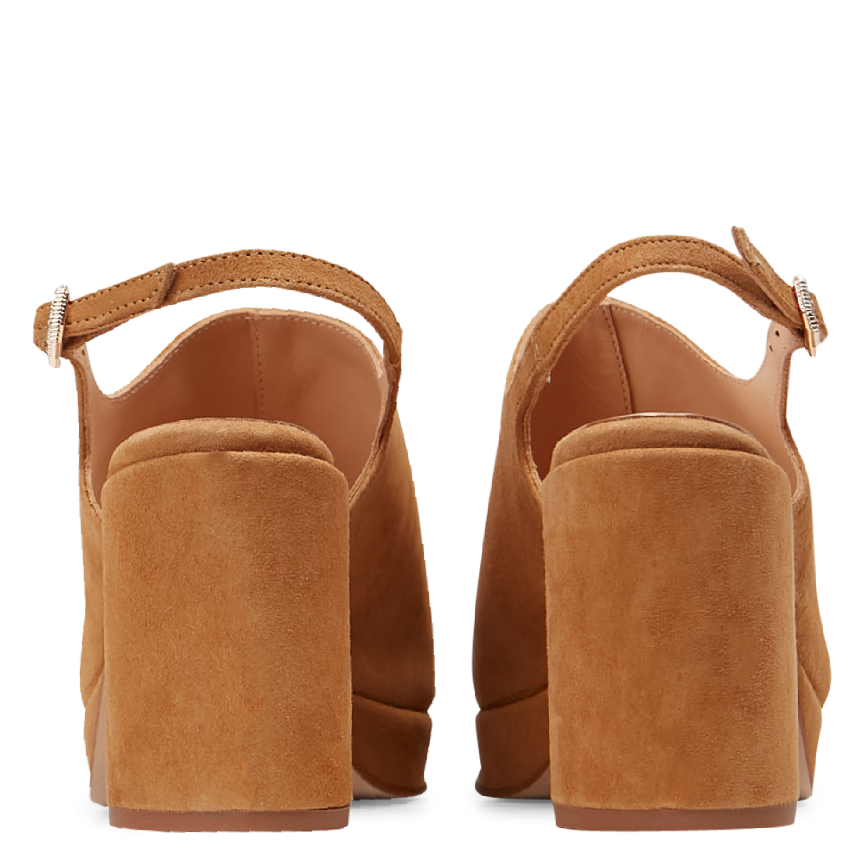 Suède sandalen met hak ANAKI Beige