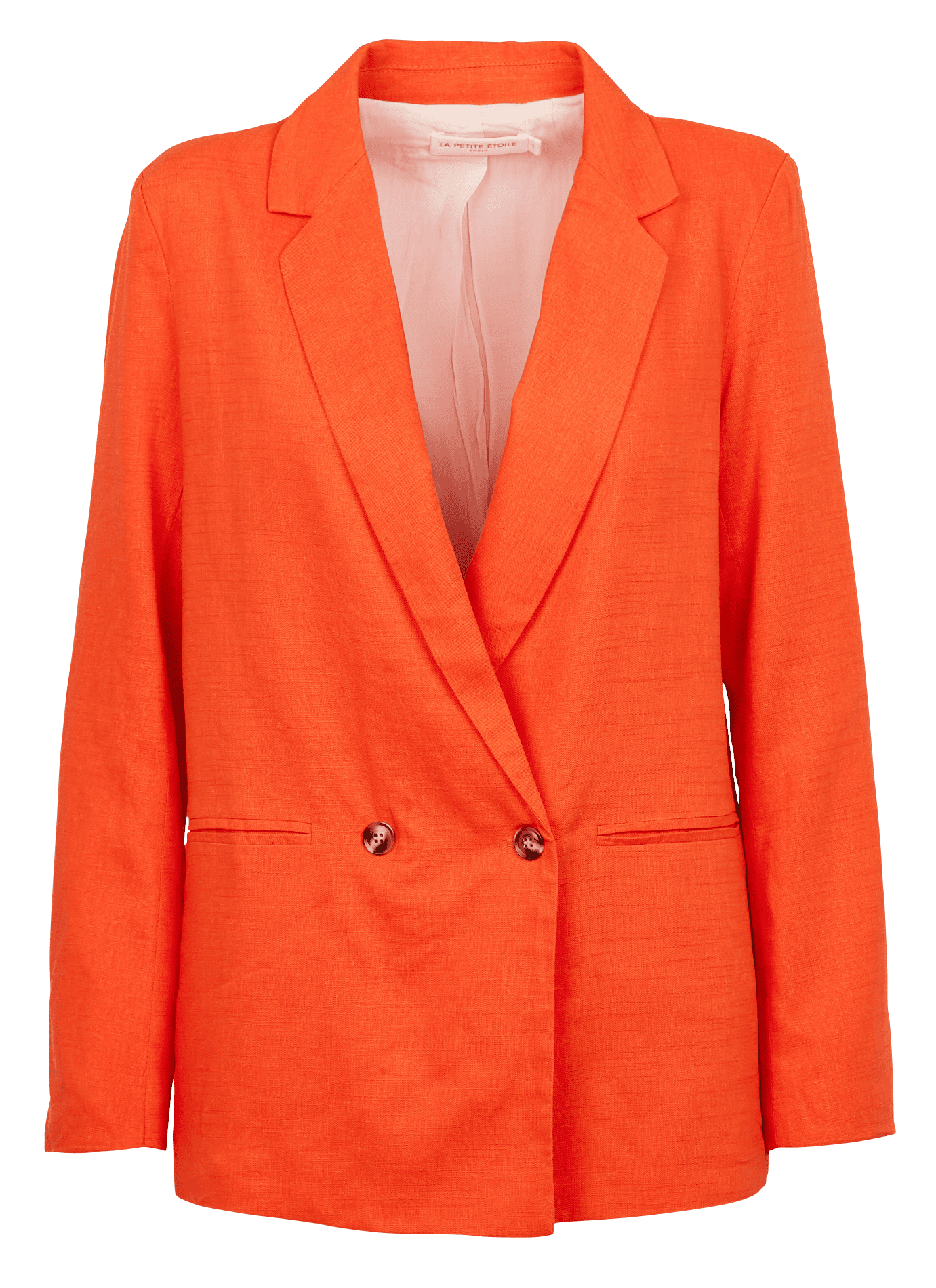 Linen-blend tailored jacket LA PETITE ETOILE Orange