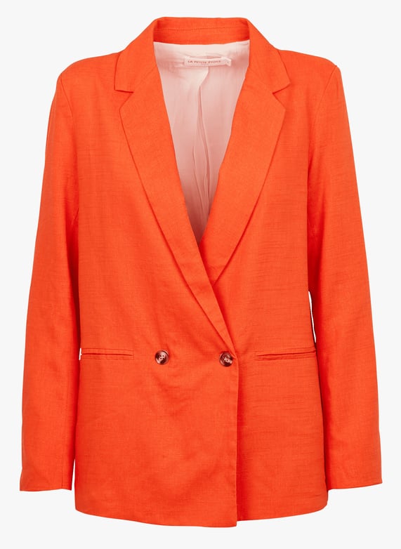 Veste de tailleur en lin mélangé Vivano Orange La petite etoile