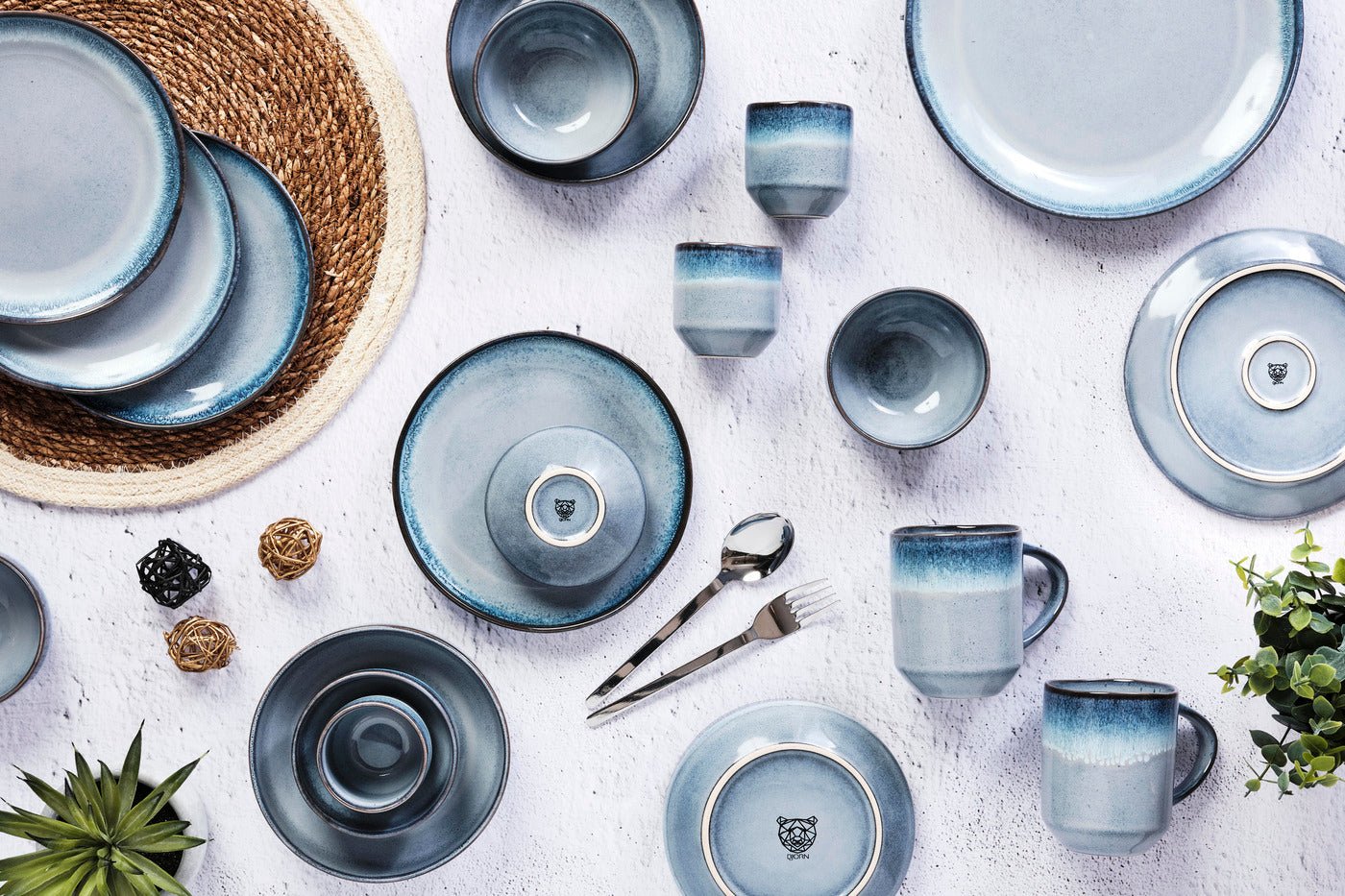 Complete set genesis - 36 pieces - earth BJORN Blue