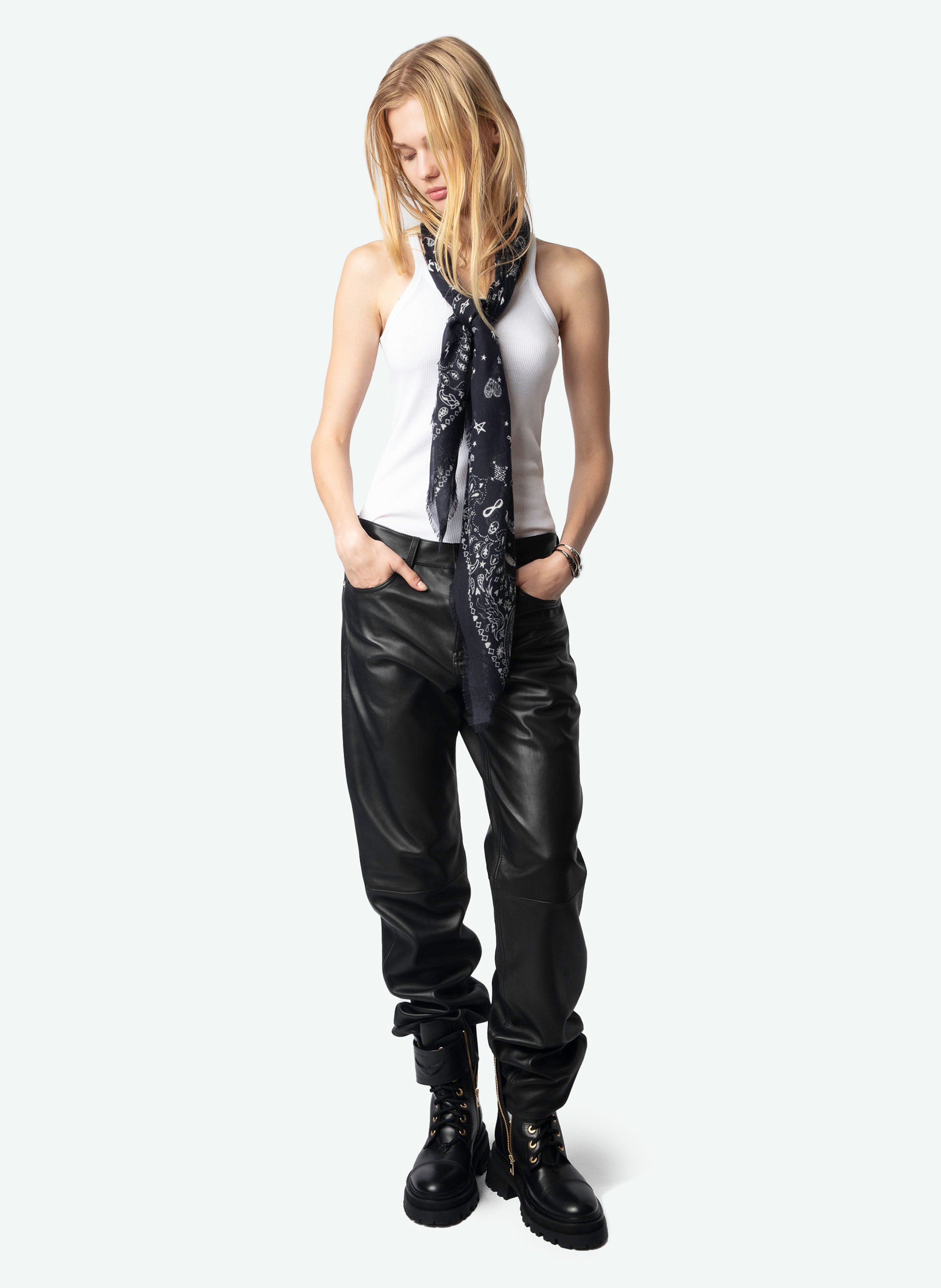 Quadratisches baumwolltuch Black Zadig&Voltaire Damen Place