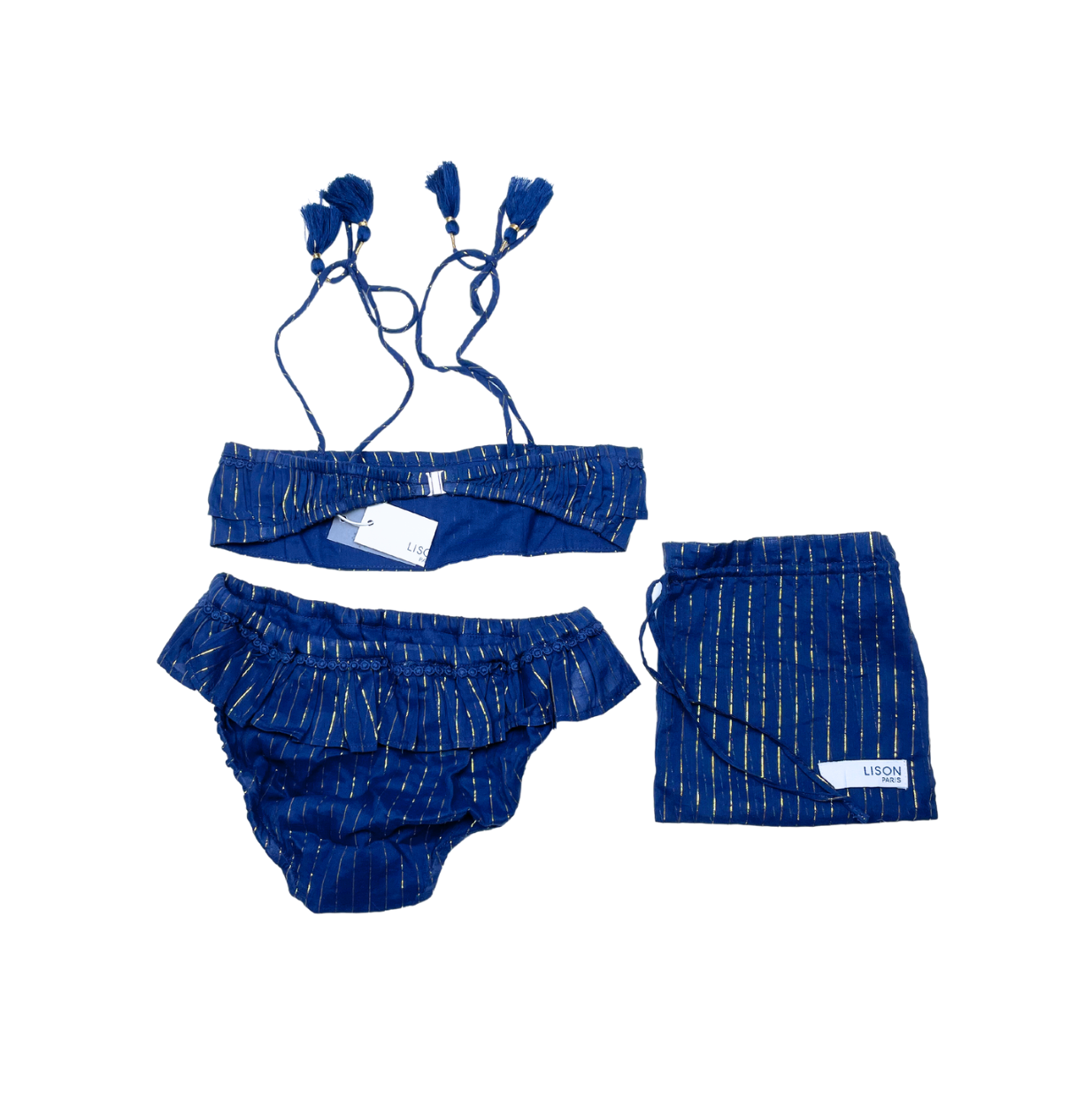 Blue two-piece swimsuit for children - 8 years LISON PARIS - Seconde main Blue