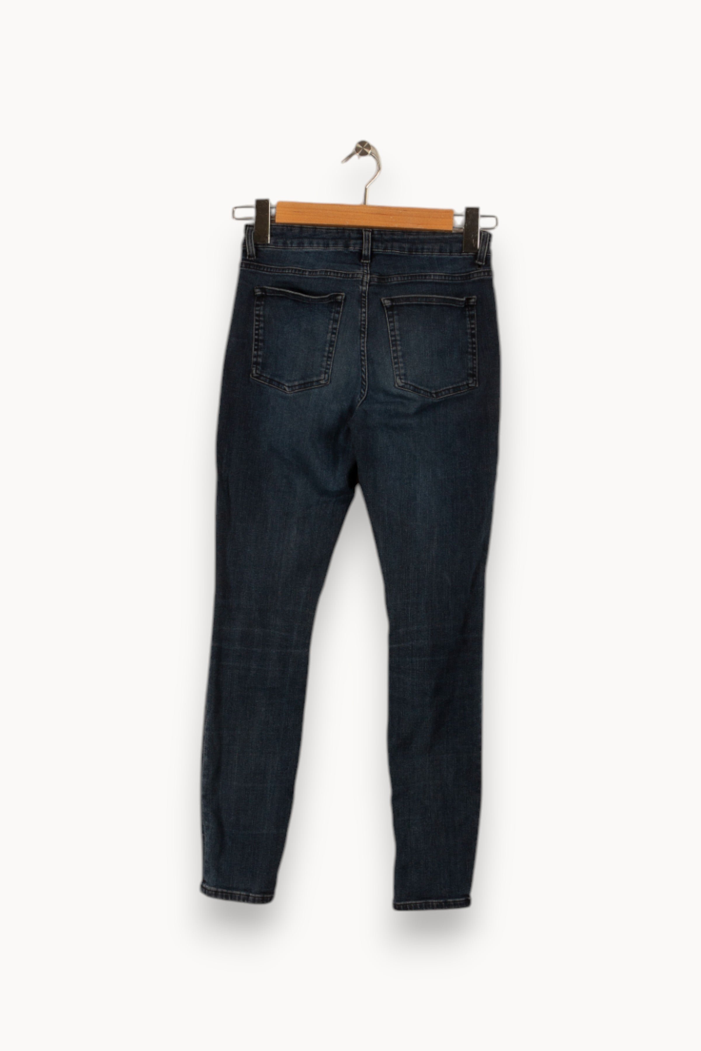 Cropped slim jeans with studs ACNE STUDIOS - Seconde Main Blue