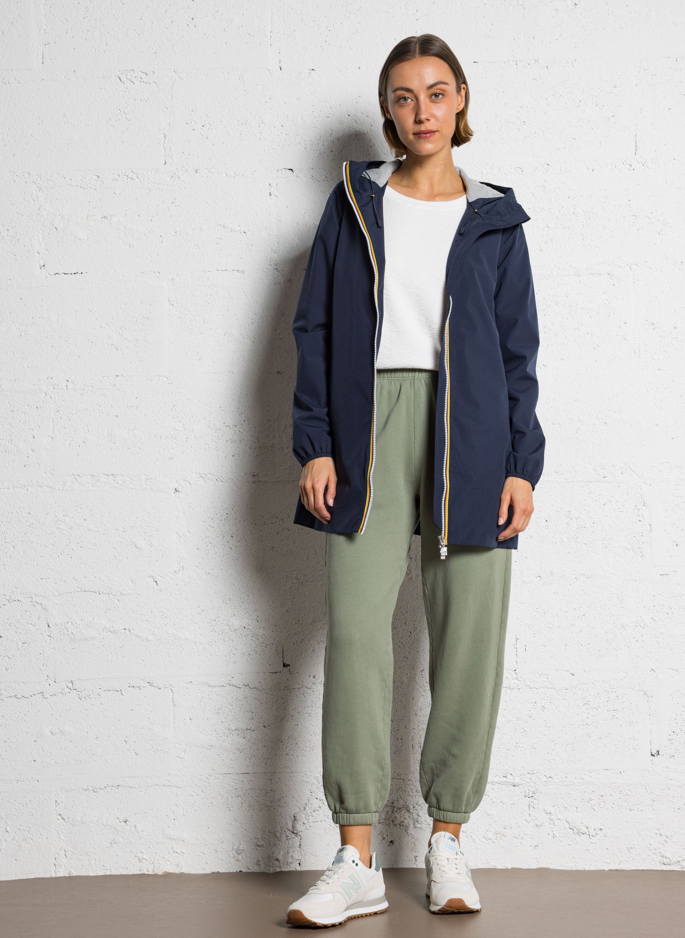 Imperméable col montant K-WAY Bleu