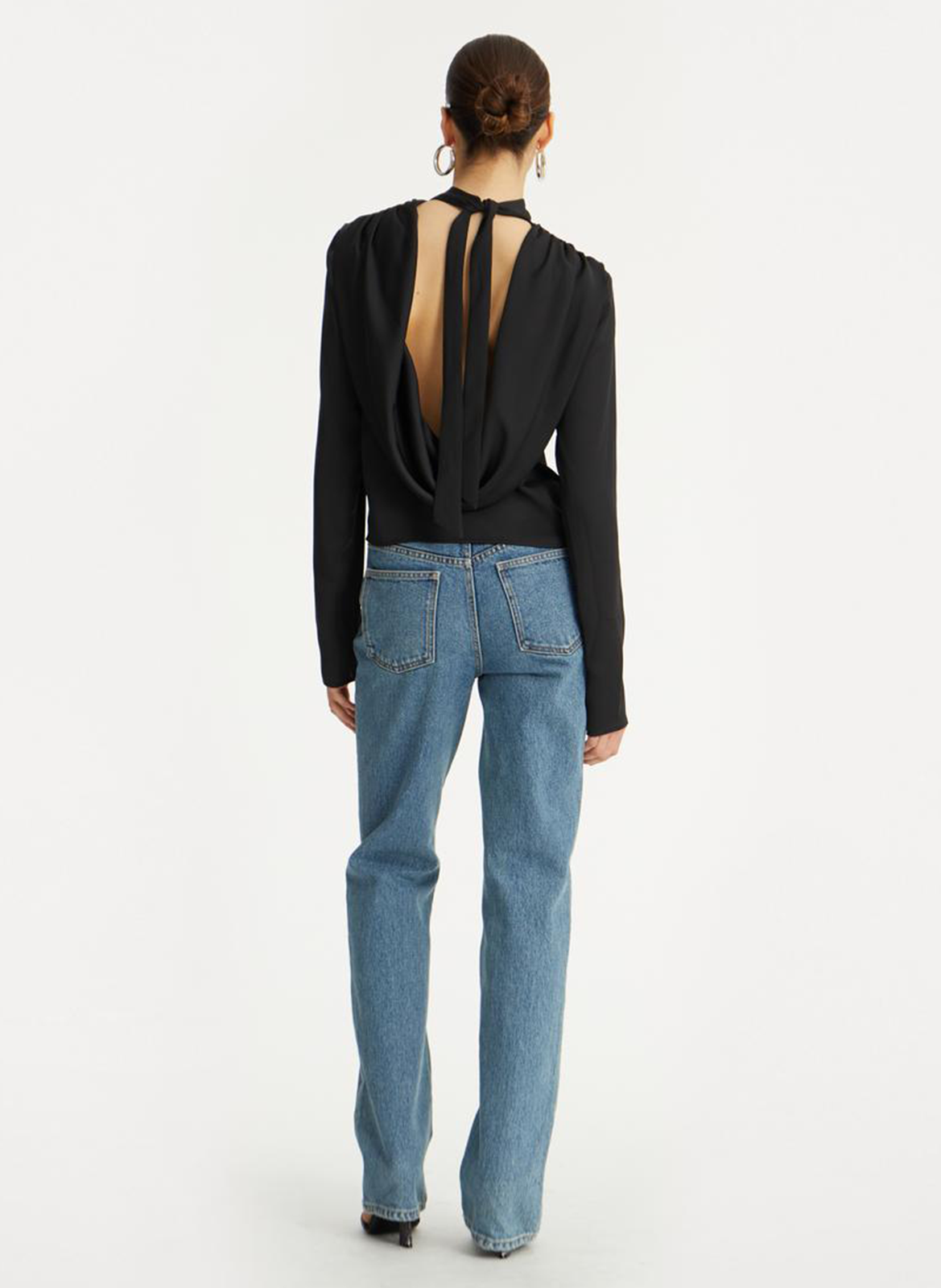 Top col rond  ROTATE Noir