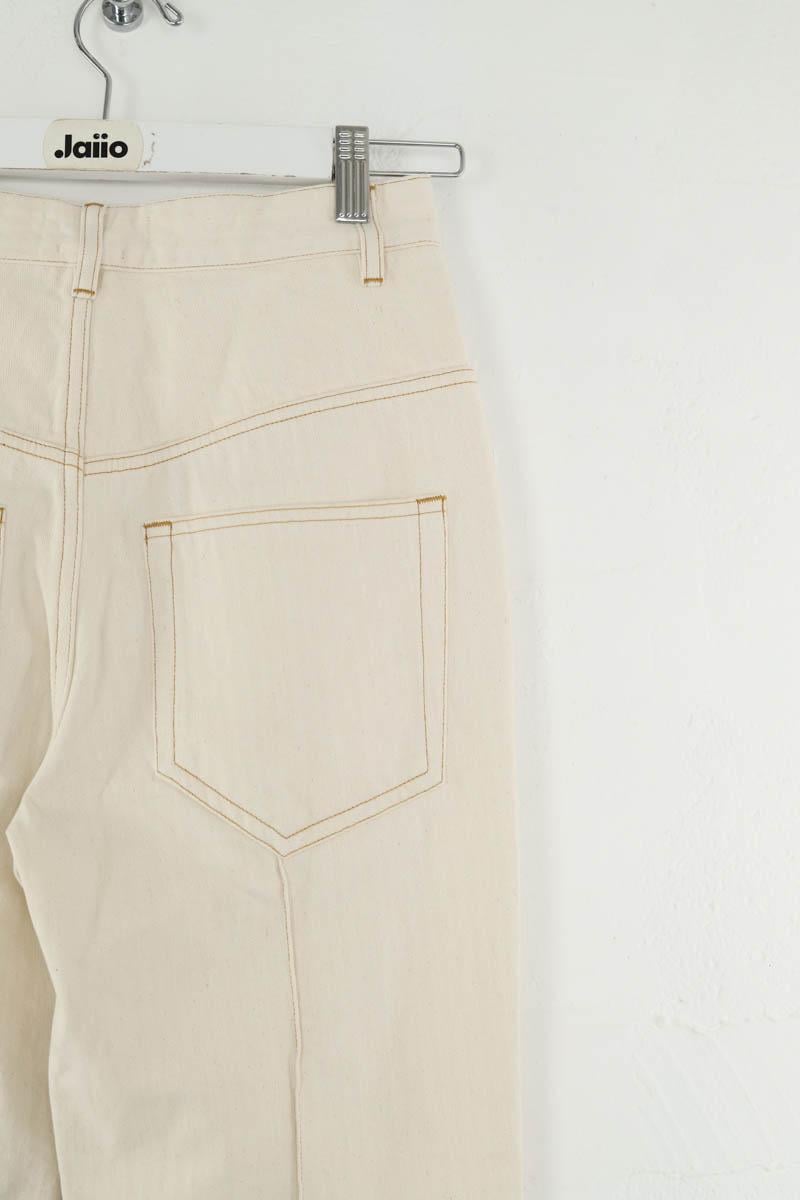 Cotton straight jeans ISABEL MARANT - Seconde Main Beige