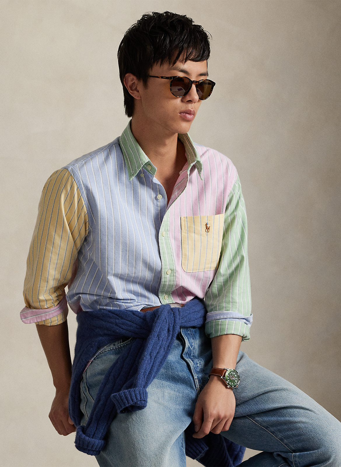 Klassiek gestreept katoenen overhemd POLO RALPH LAUREN Veelkleurig