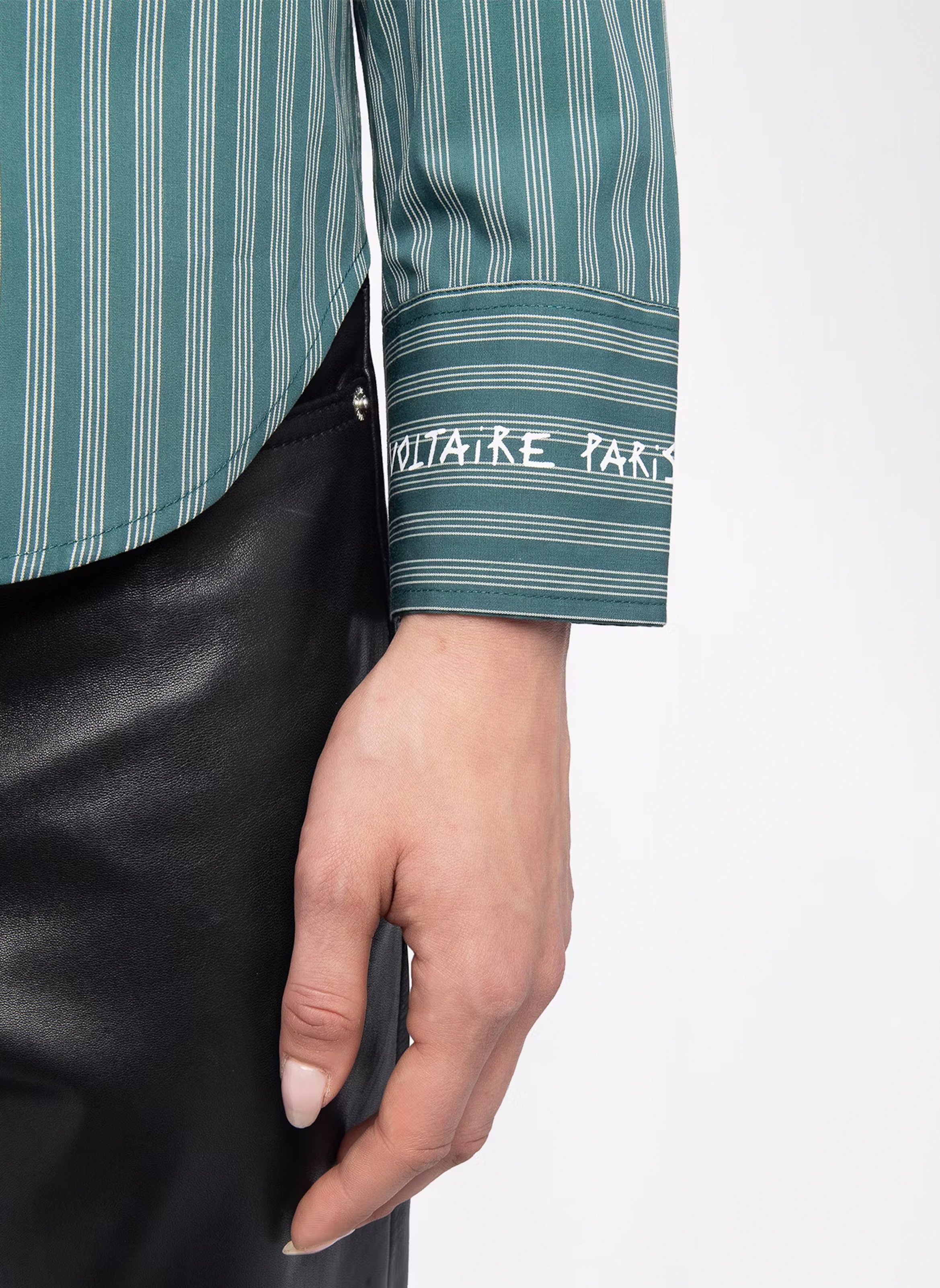 Chemise col classique en coton ZADIG&VOLTAIRE Vert