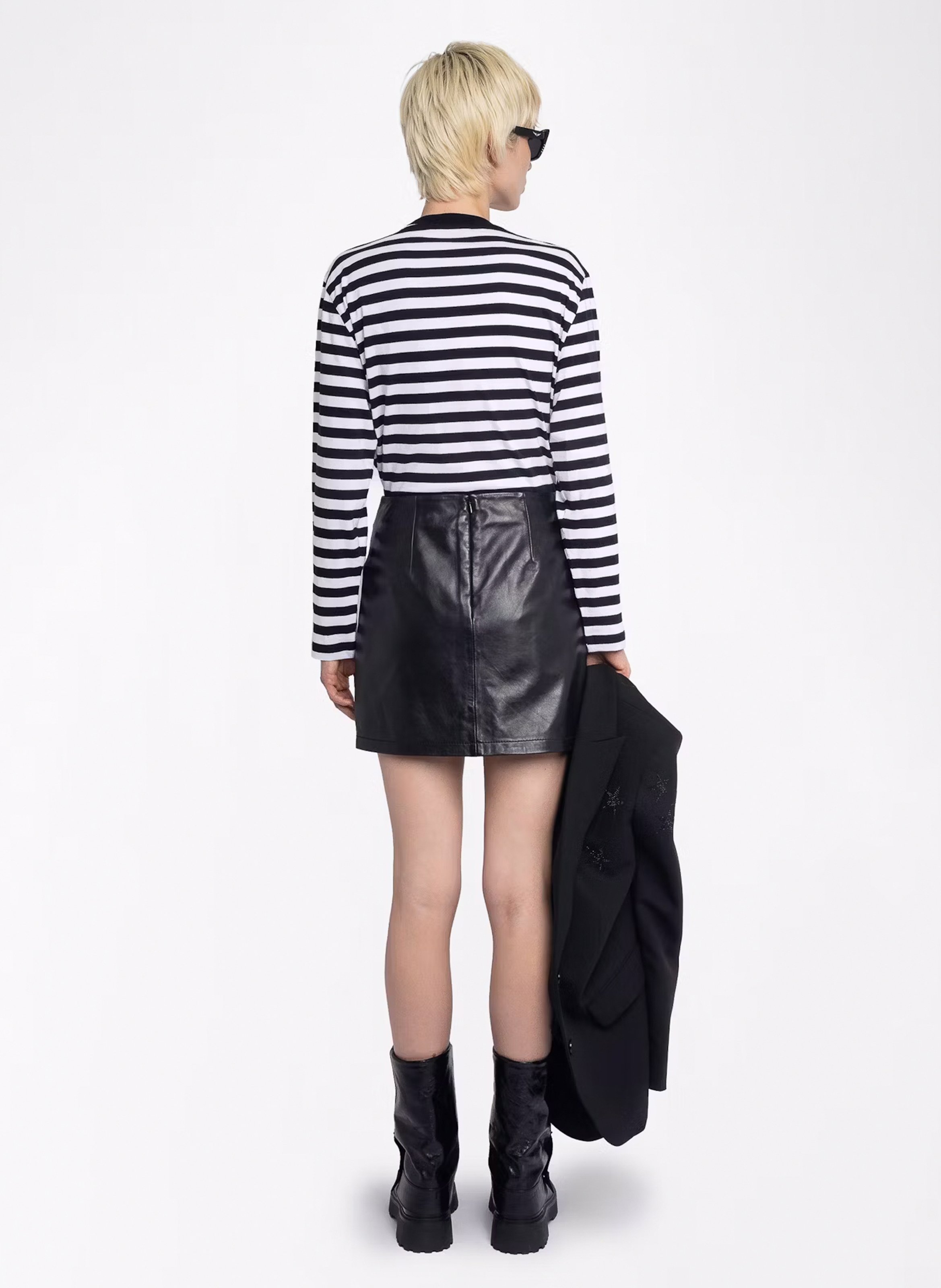 Tee-shirt droit en coton ZADIG&VOLTAIRE Noir