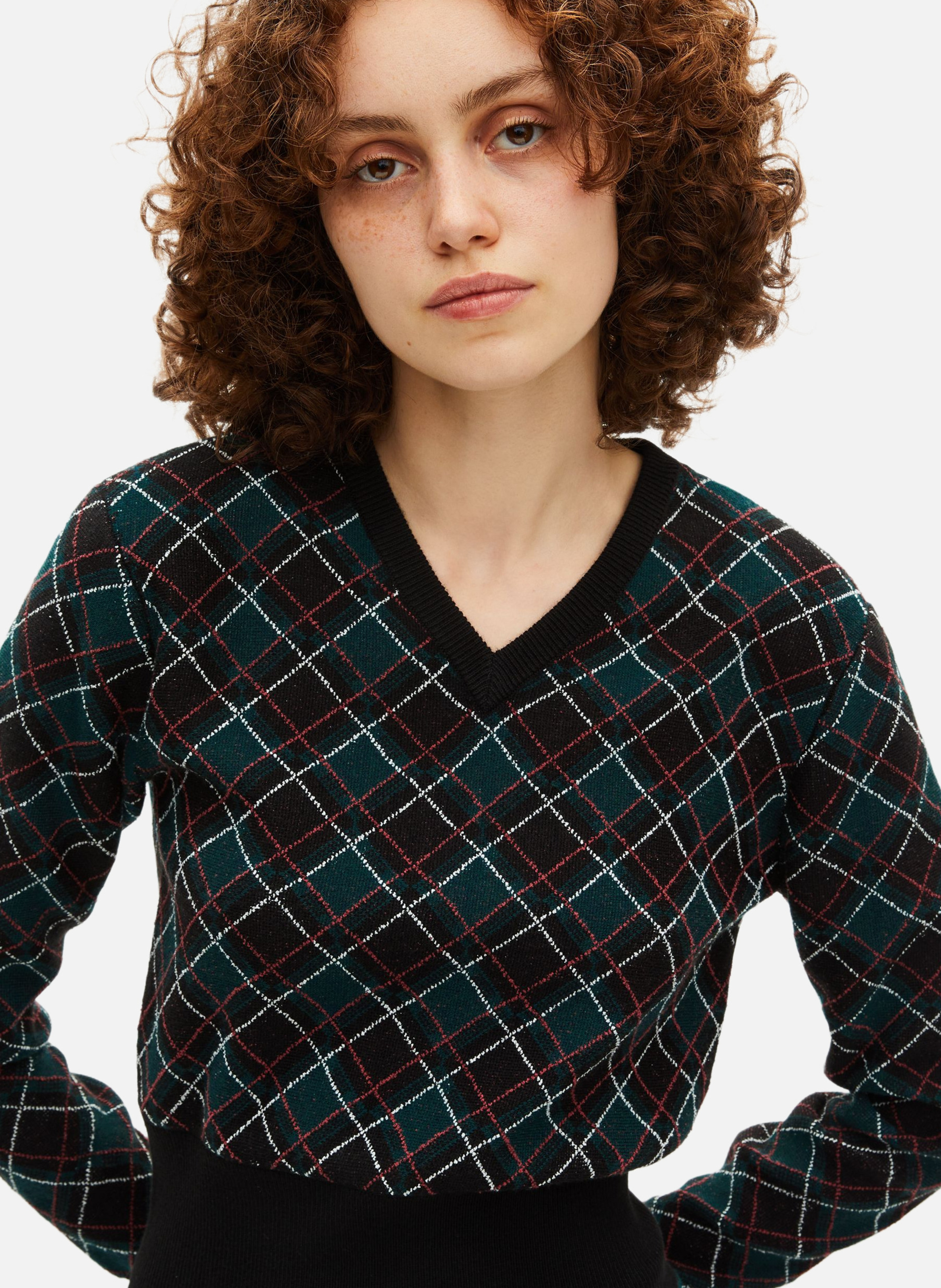 Checked sweater THE KOOPLES Black