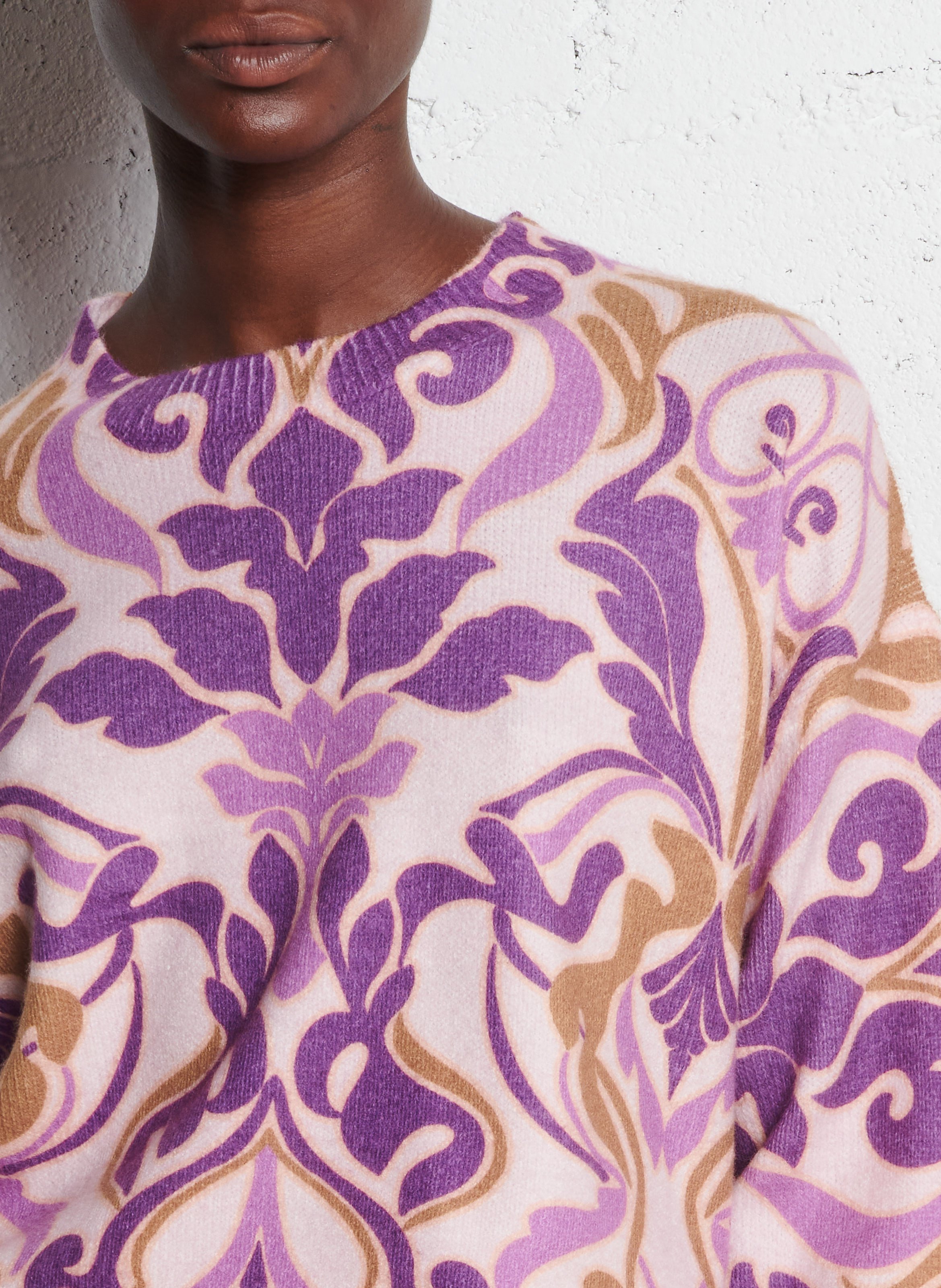 Round-neck printed sweater LA PETITE ETOILE Purple
