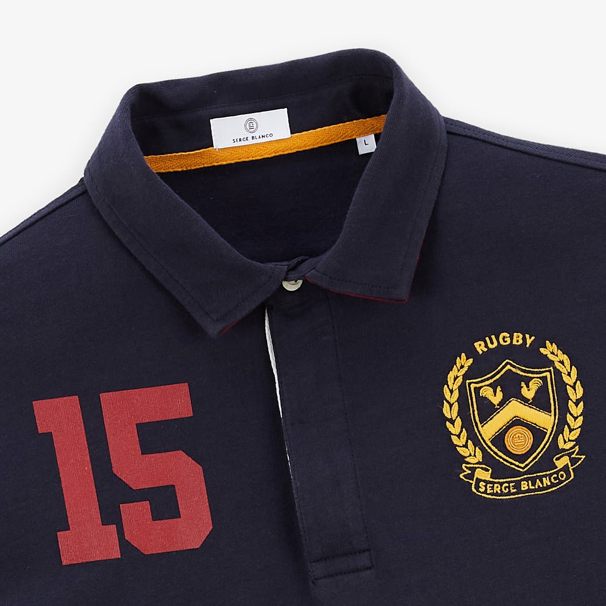 Long-sleeved rugby polo SERGE BLANCO Blue