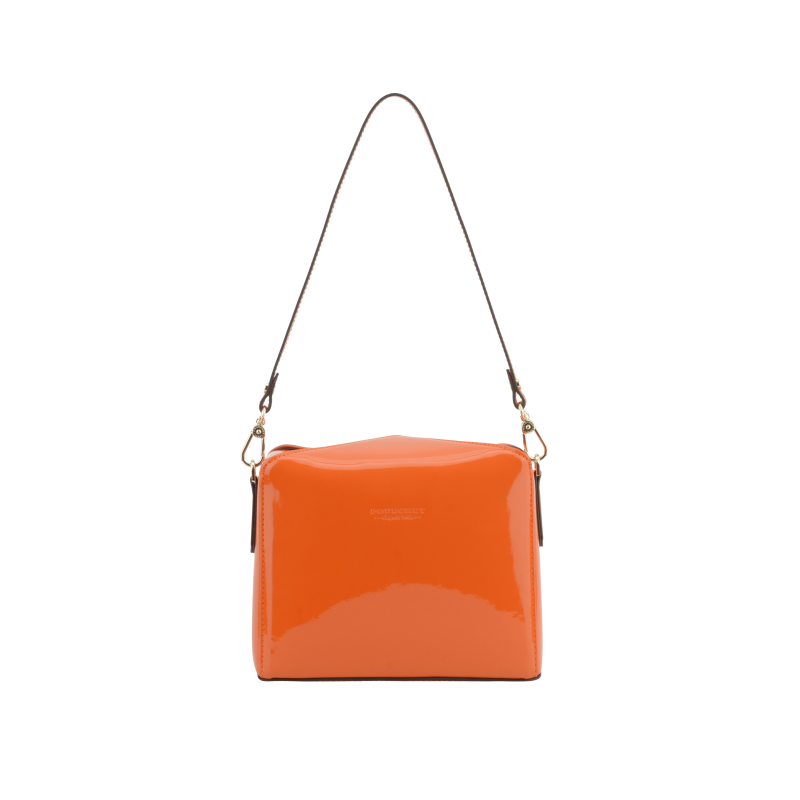 Shoulder bag - synthetic and leather POURCHET Orange