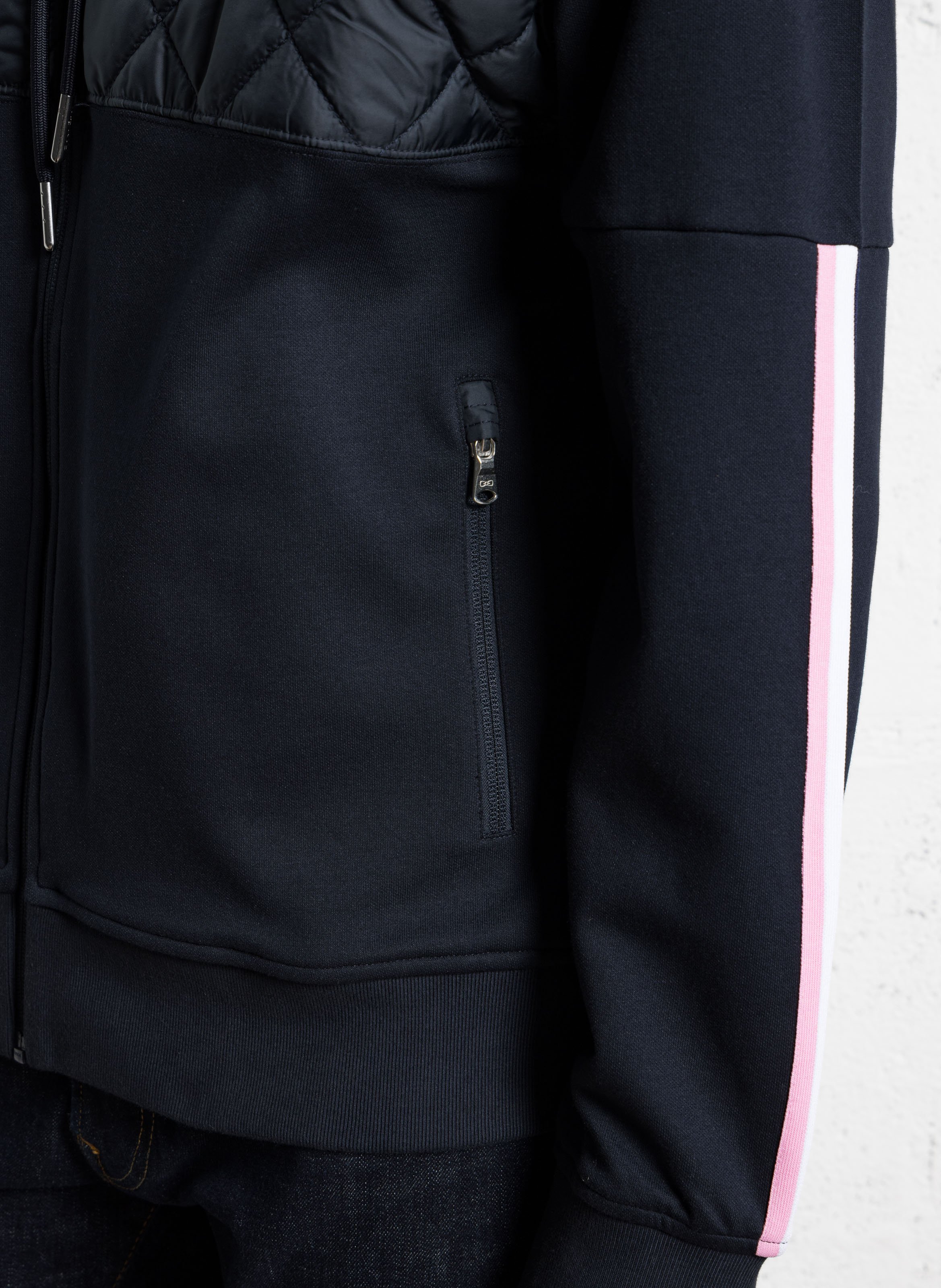 Sweat zippé à capuche en coton mélangé EDEN PARK Rose