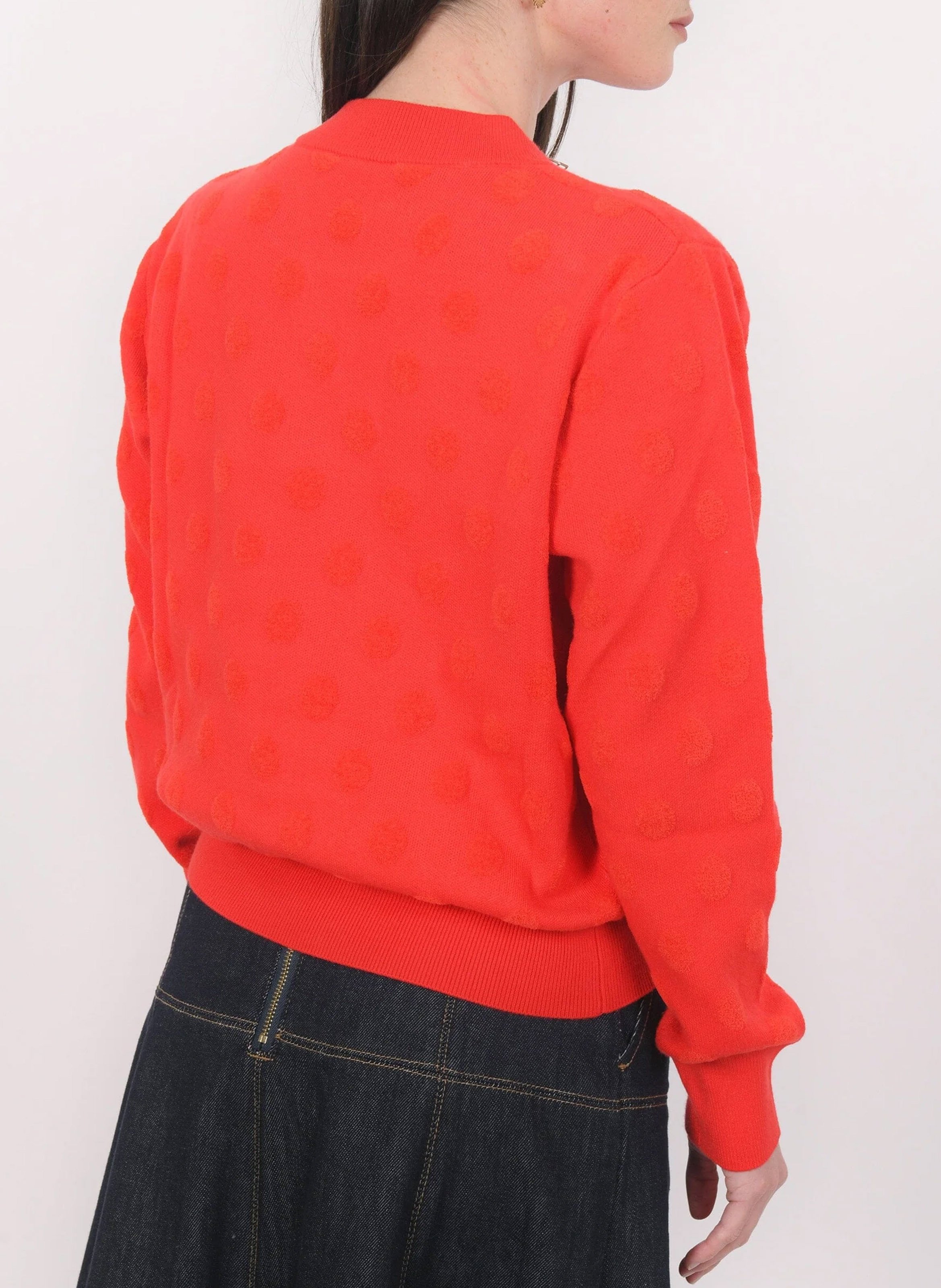 Pull oversize col rond  KOOKAI Rouge