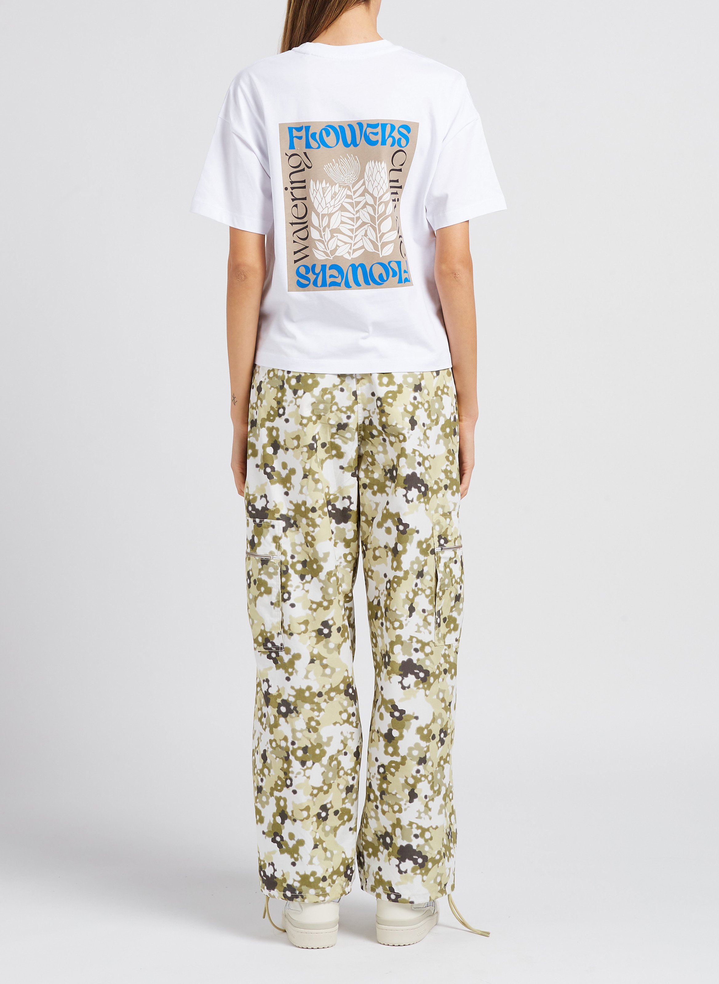 Baskets montantes en cuir Blanc