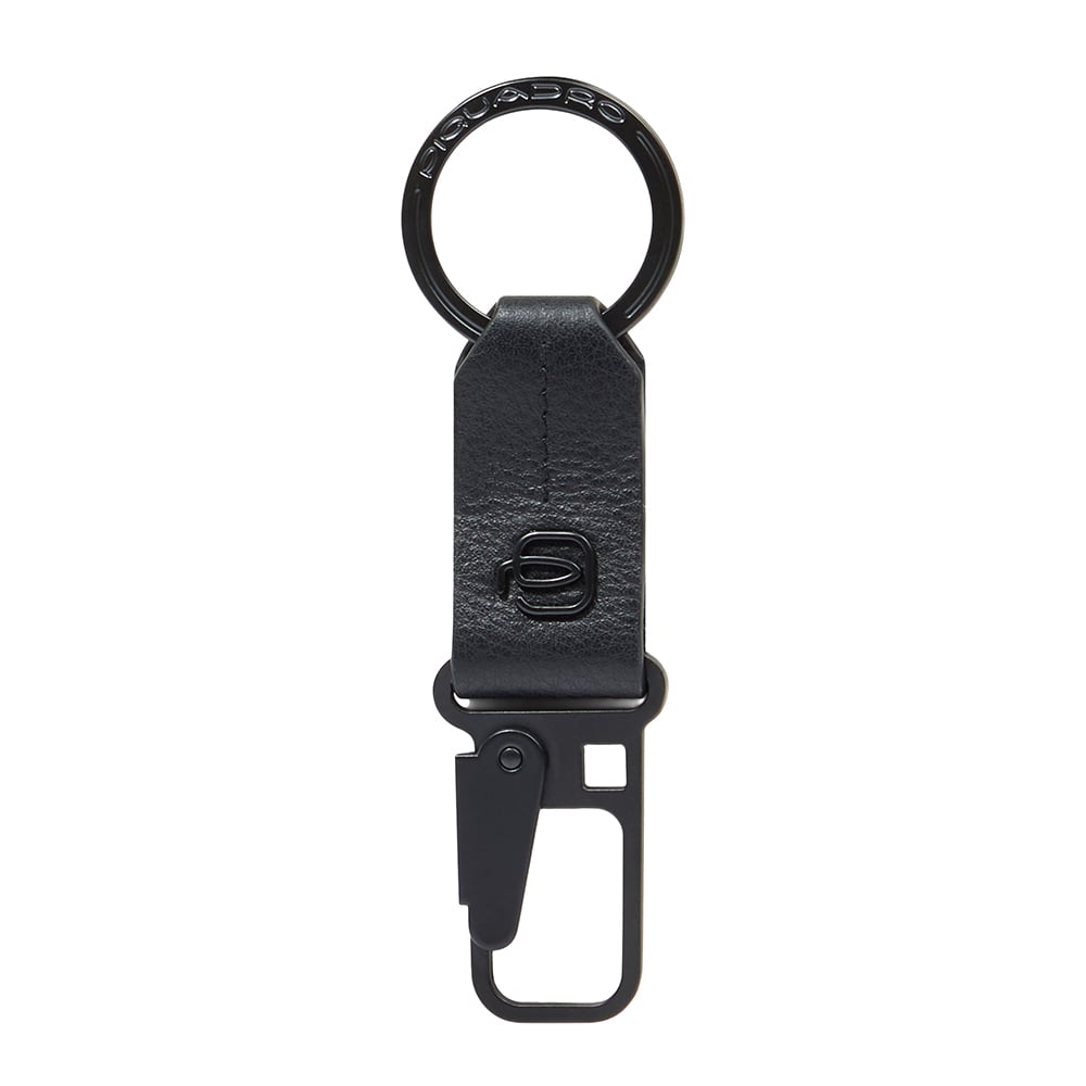 Asia leather keyring PIQUADRO Black