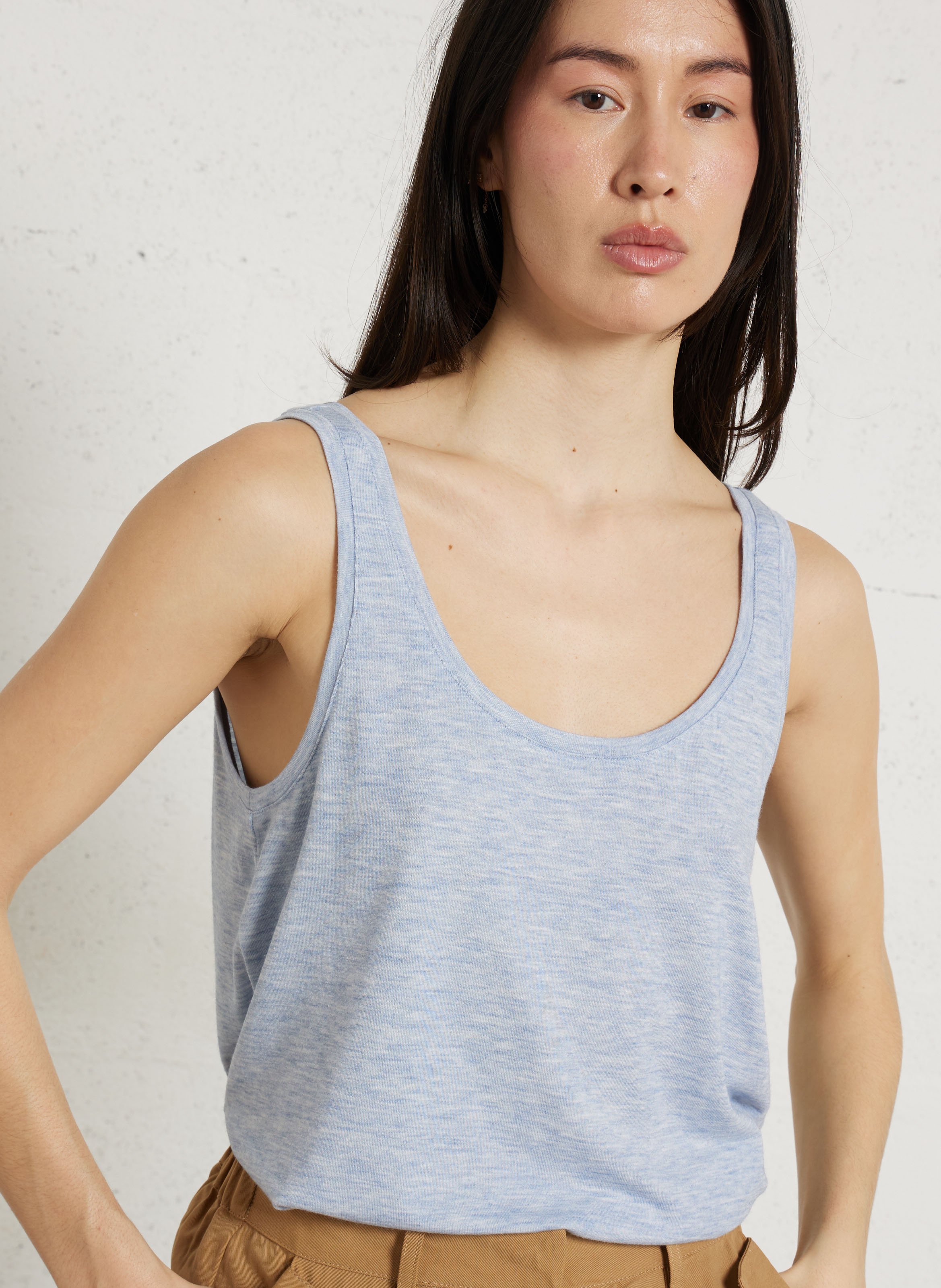 Débardeur ample col rond LA PETITE ETOILE Bleu