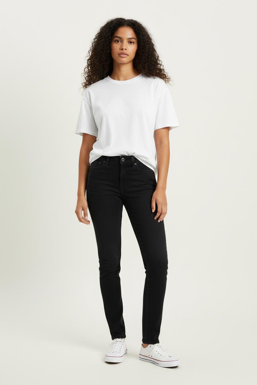 Cropped slim jeans with studs LEVI'S - Seconde main Blue