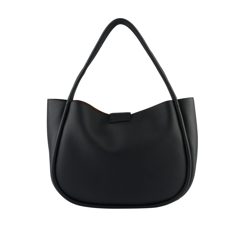 Calfskin leather shoulder bag Blue