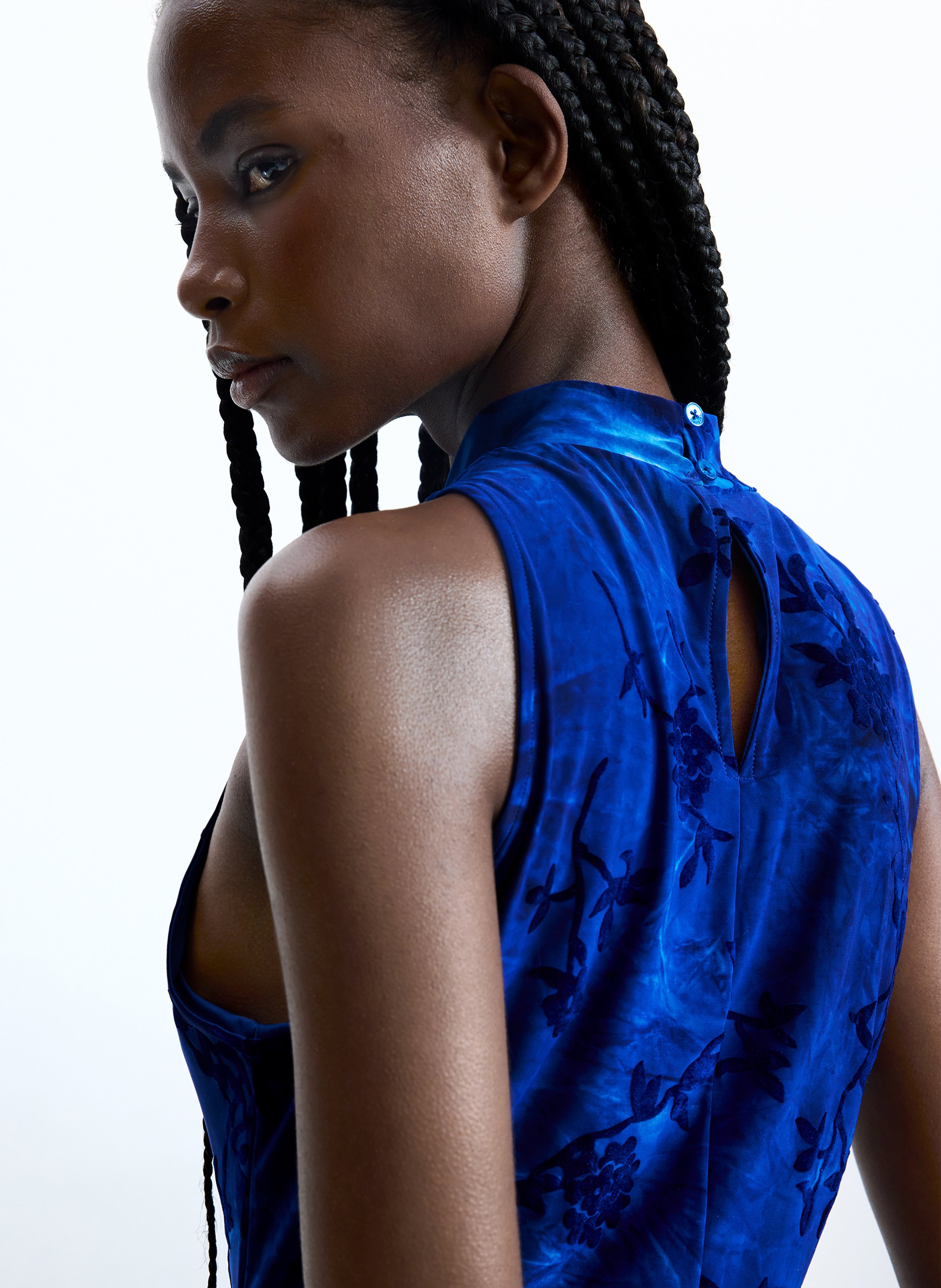 Halflange jurk met print DESIGUAL Blauw