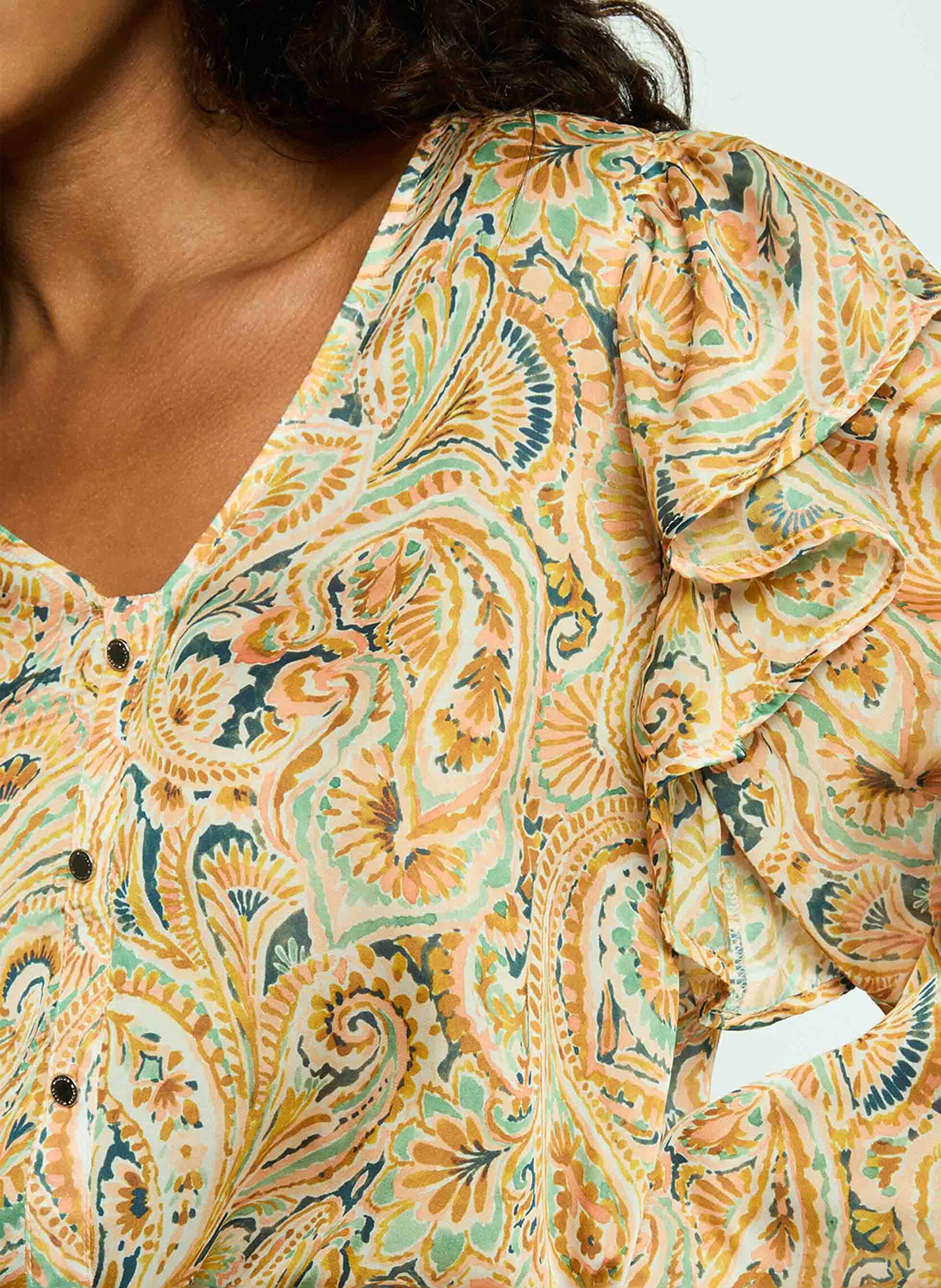 Top imprimé col v MORGAN Multicolore