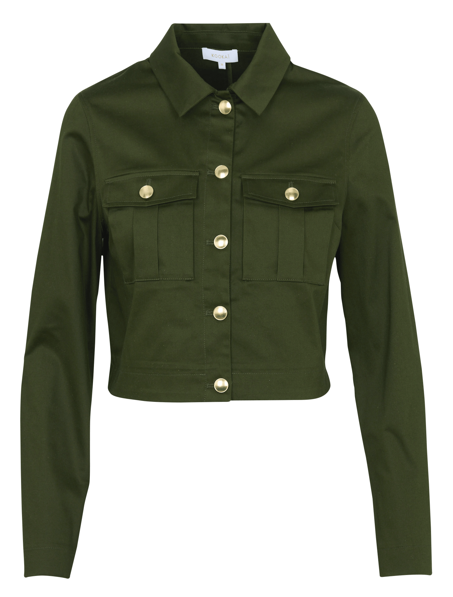 Baumwoll-Mix-Jacke mit klassischem Kragen KOOKAI Khaki