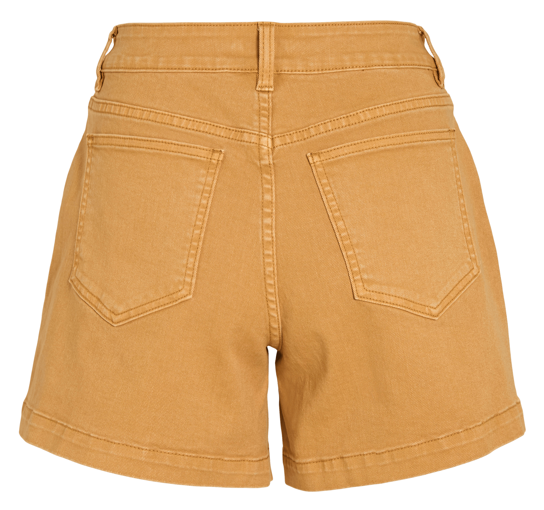Straight-leg cotton-blend denim shorts VILA Yellow