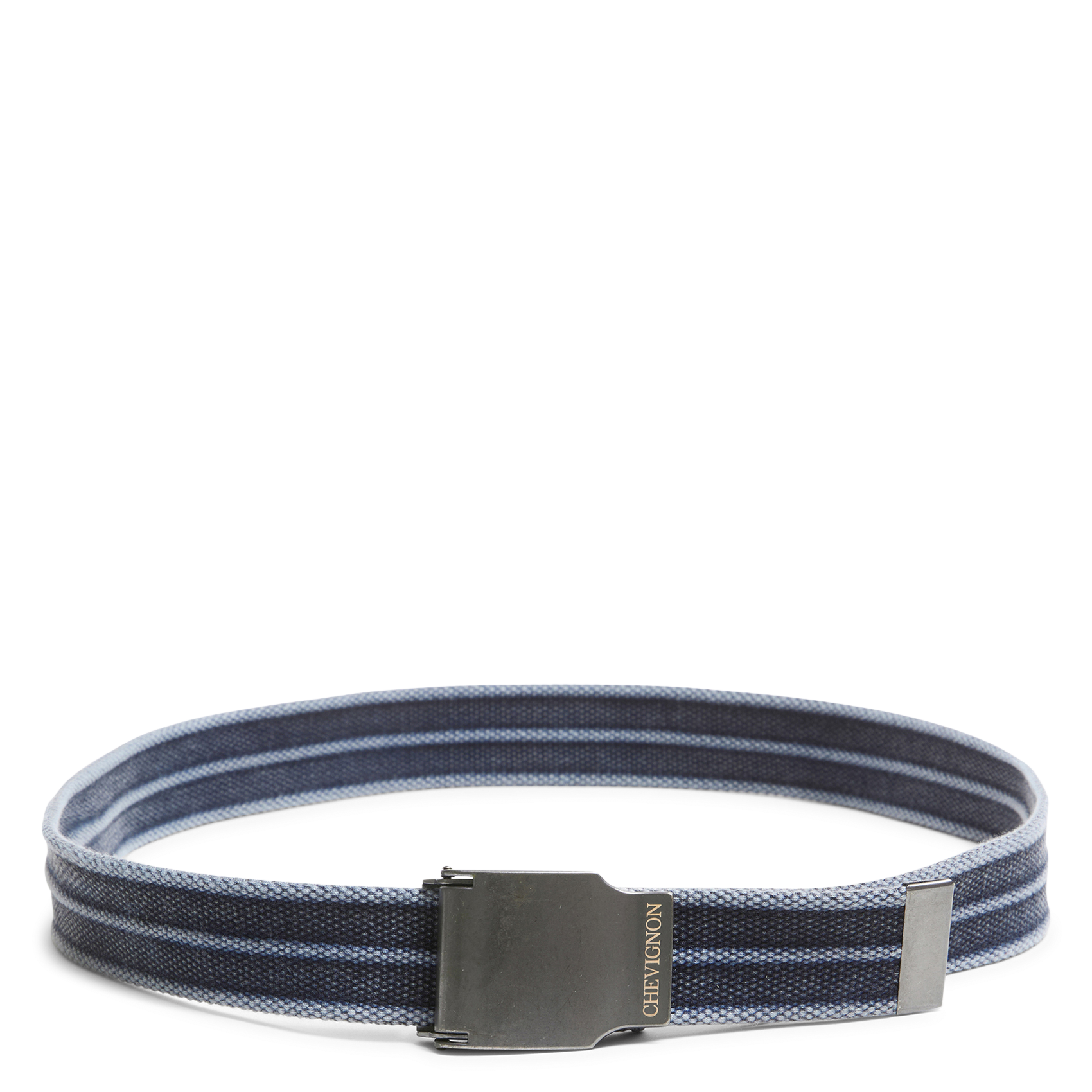 Gestreepte riem met metalen gesp CHEVIGNON Blauw