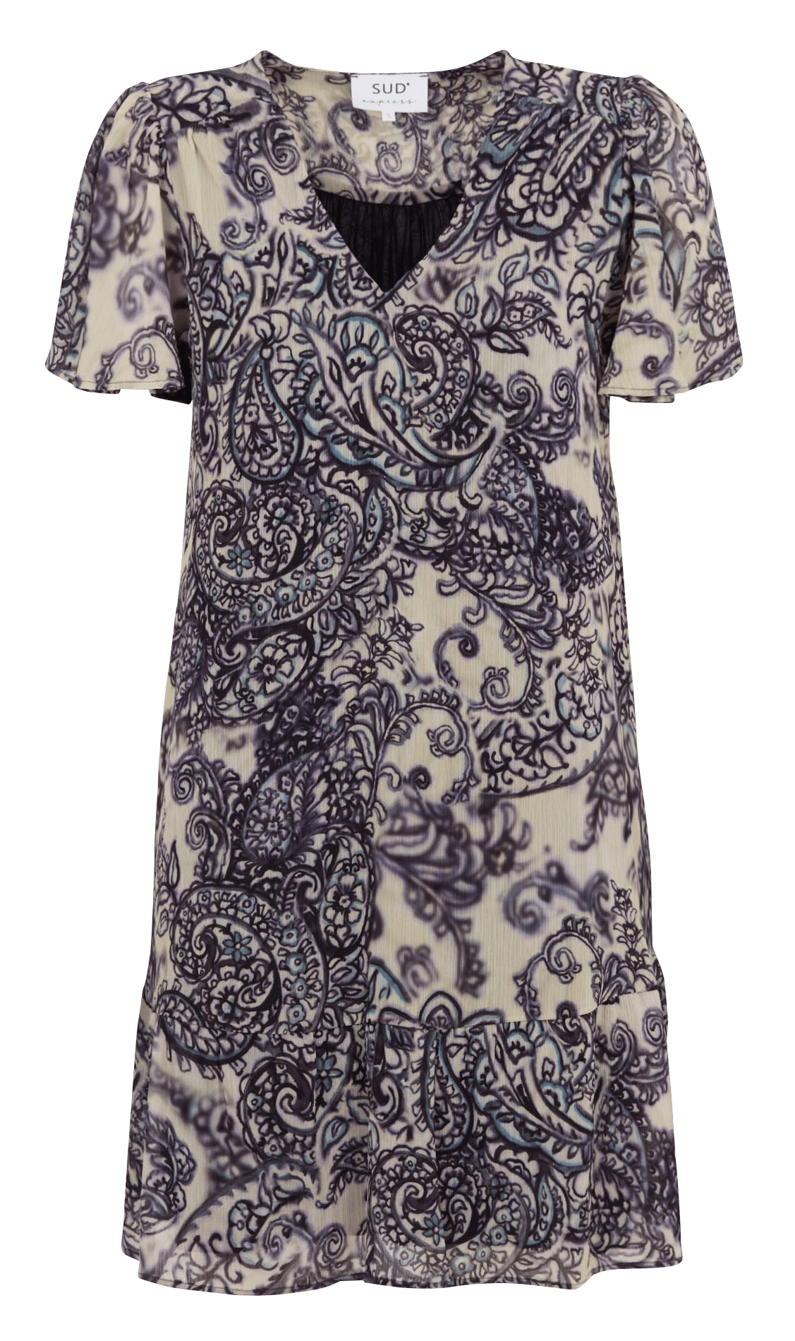 Korte jurk met print SUD EXPRESS Blauw