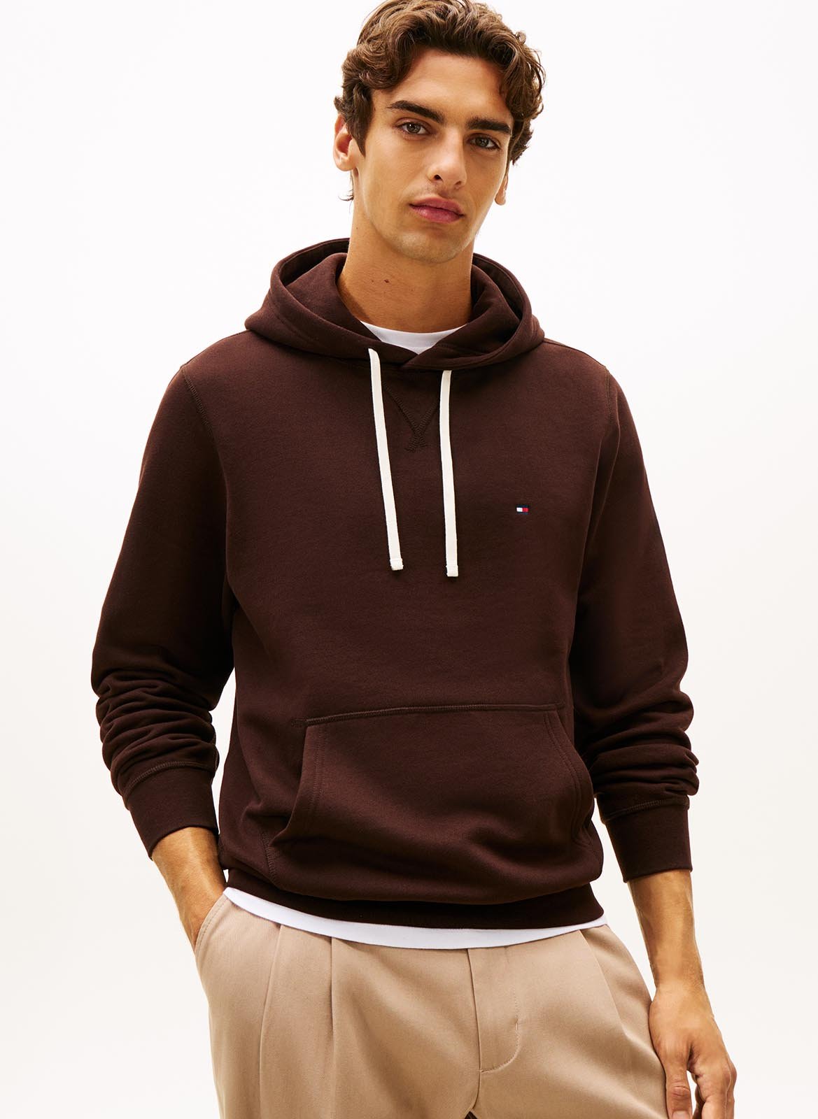 Sweat à capuche en coton mélangé TOMMY HILFIGER