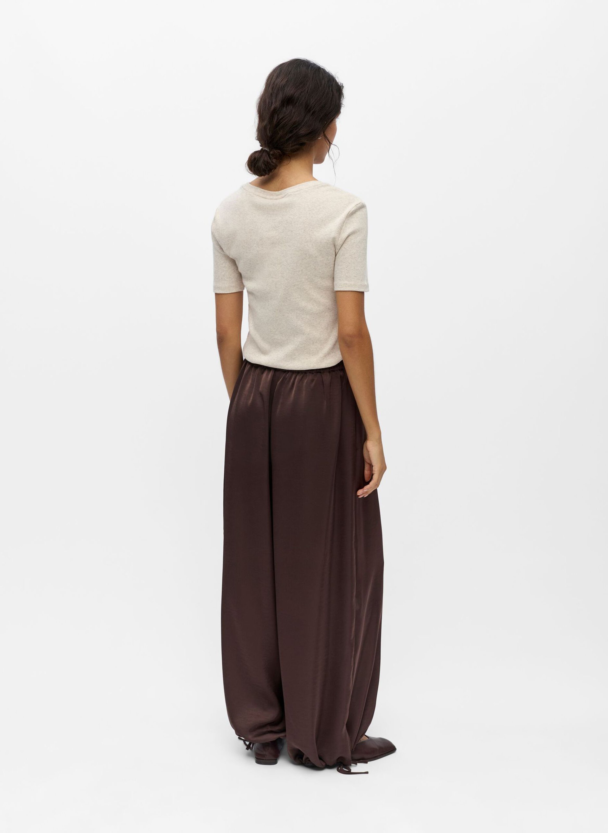 Wijde broek OBJECT Bruin