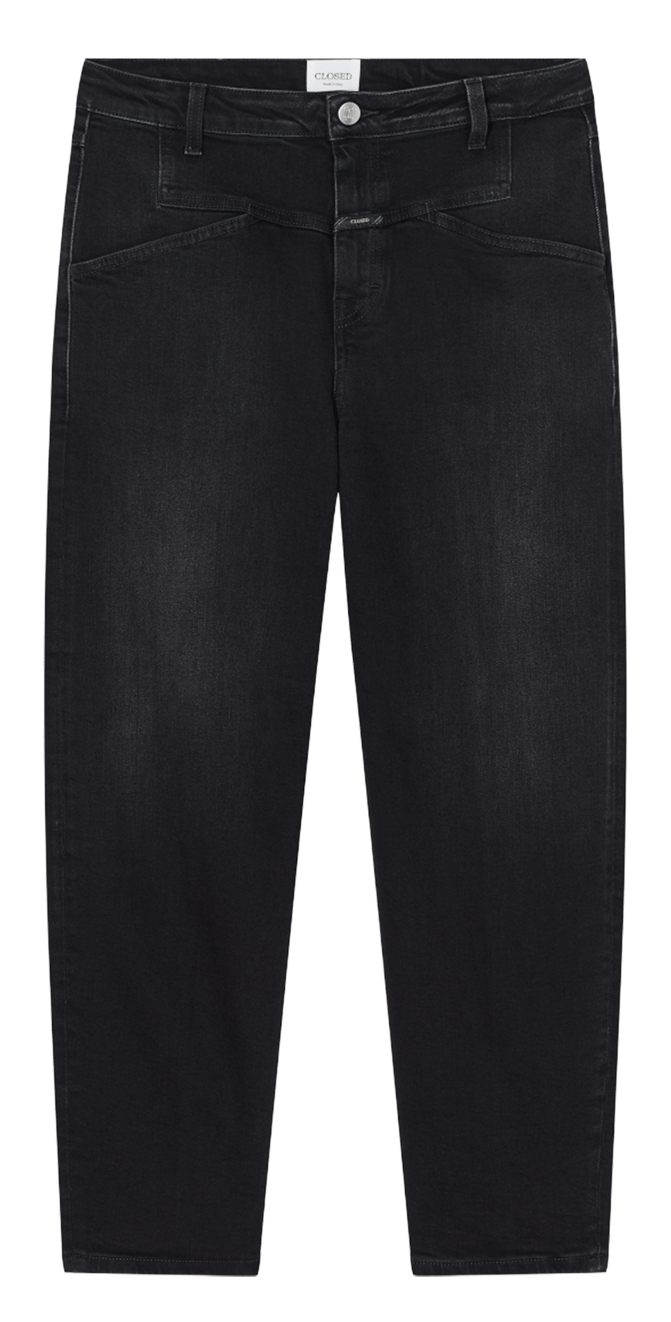 Cotton-blend straight-leg jeans CLOSED Grey