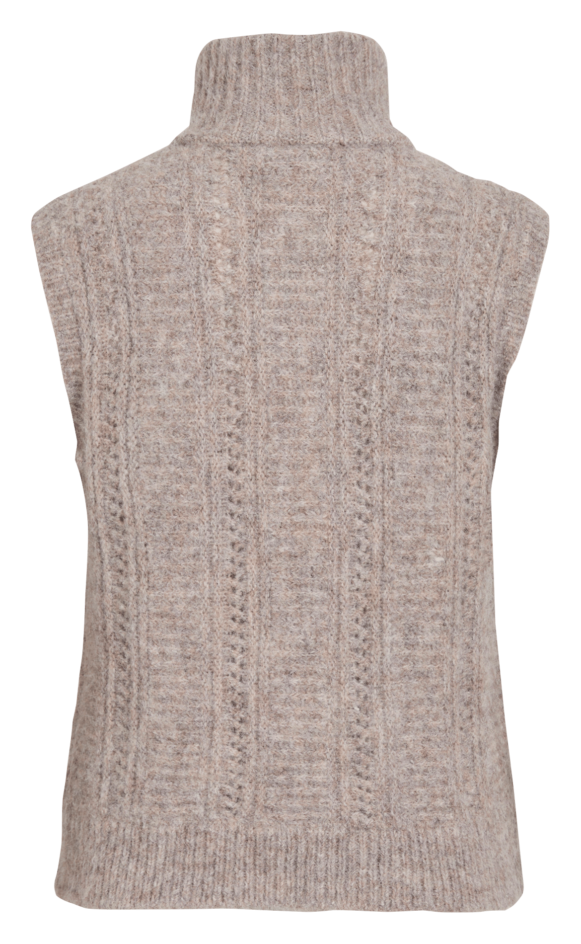 Pull col montant VILA Beige