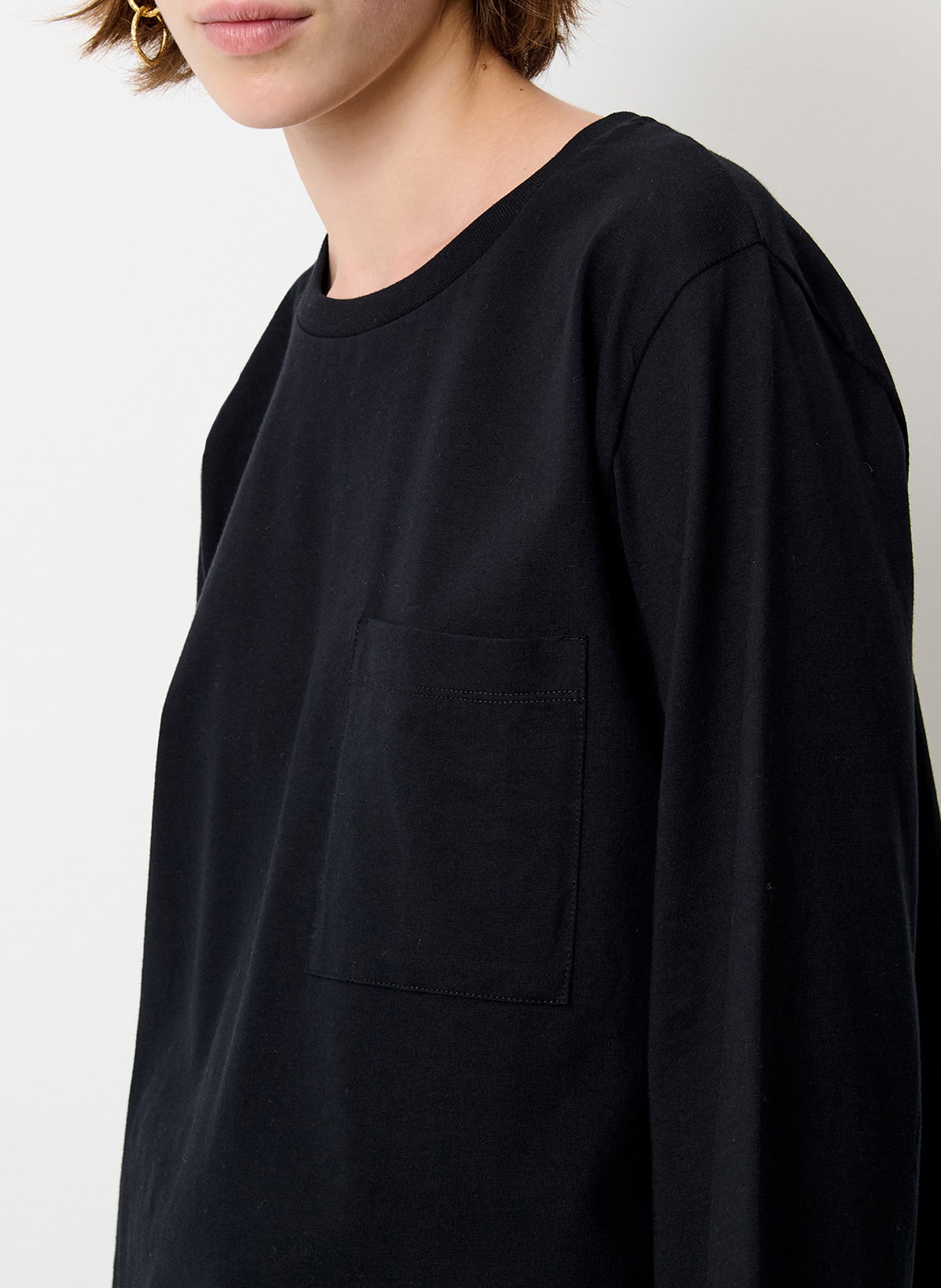 Oversized T-shirt van katoen SESSUN Zwart