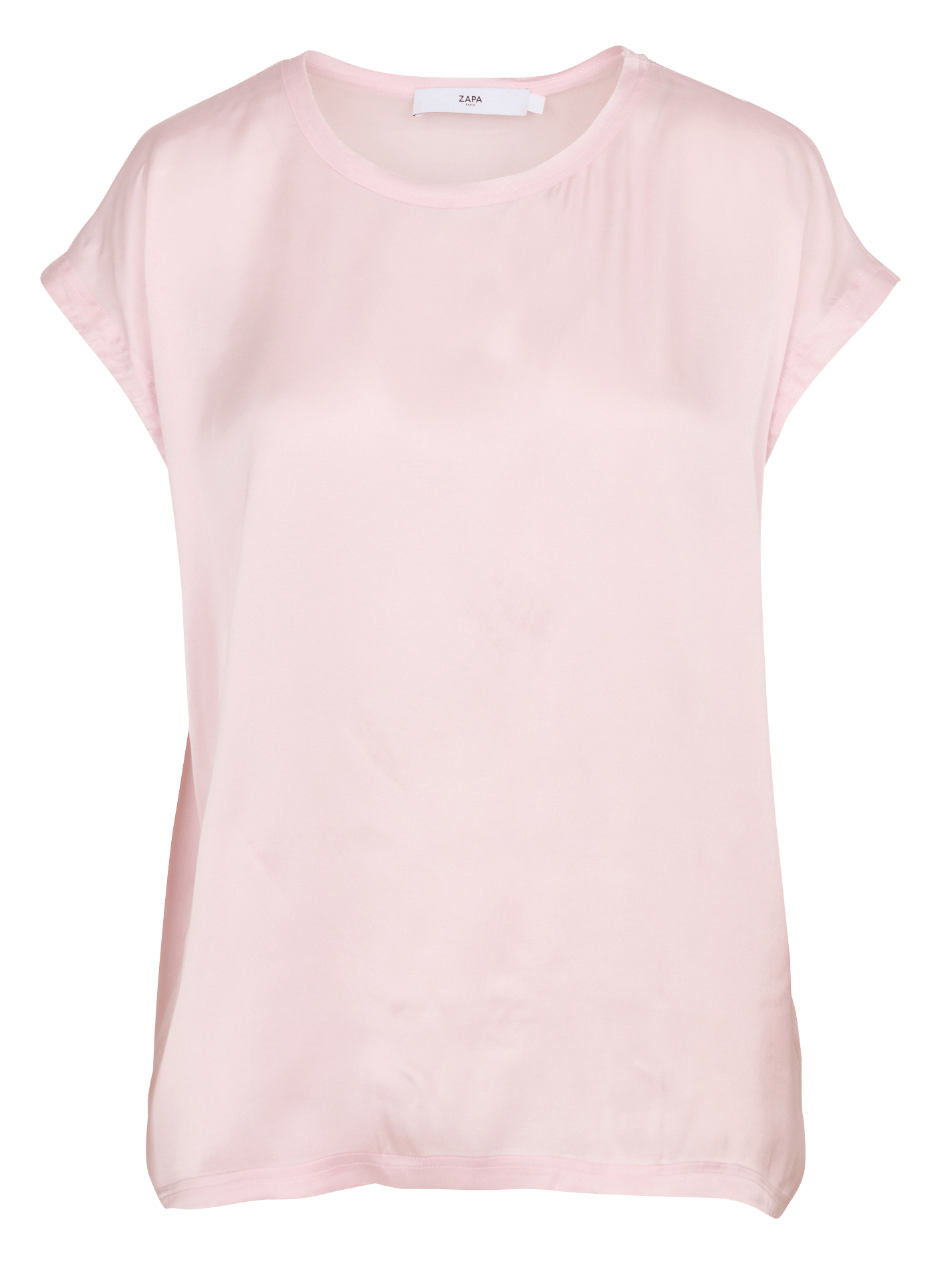 Top sans manches fluide satiné ZAPA Rose