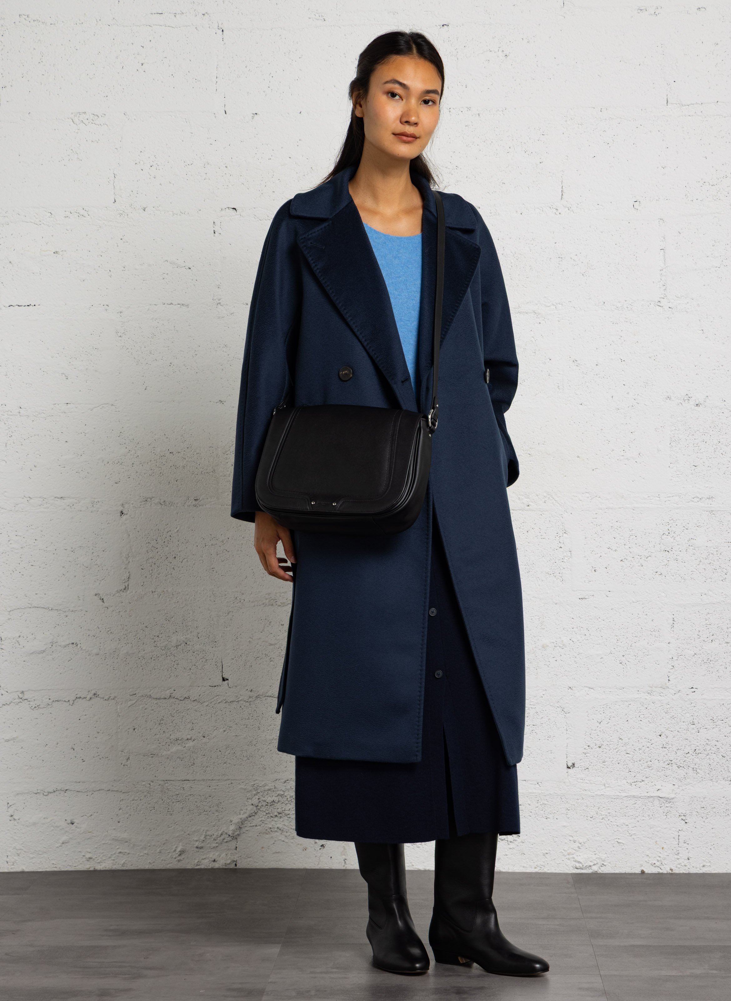 Sac bandoulière en cuir LE TANNEUR Noir