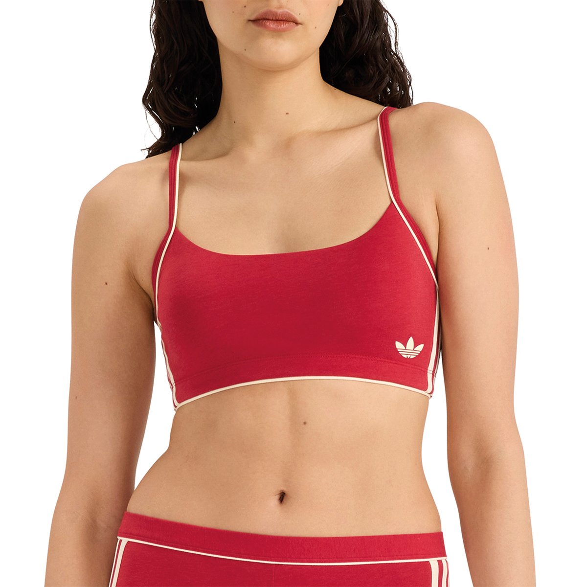 Women's adidas Originals adicolor Comfort Cotton Flex Bra | Red ADIDAS UNDERWEAR Women