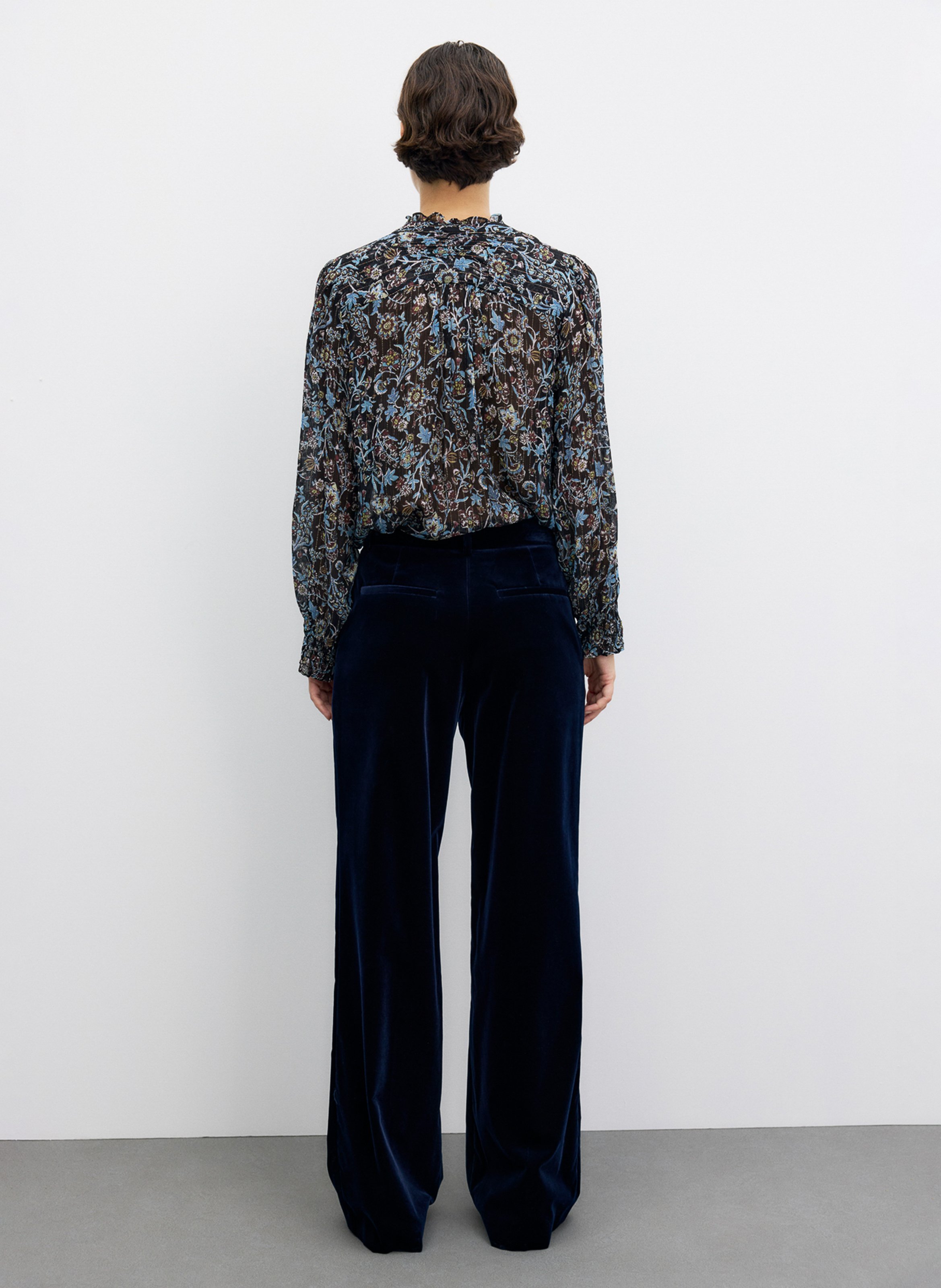 Weite Samthose im Tailoring-Stil GERARD DAREL Blau