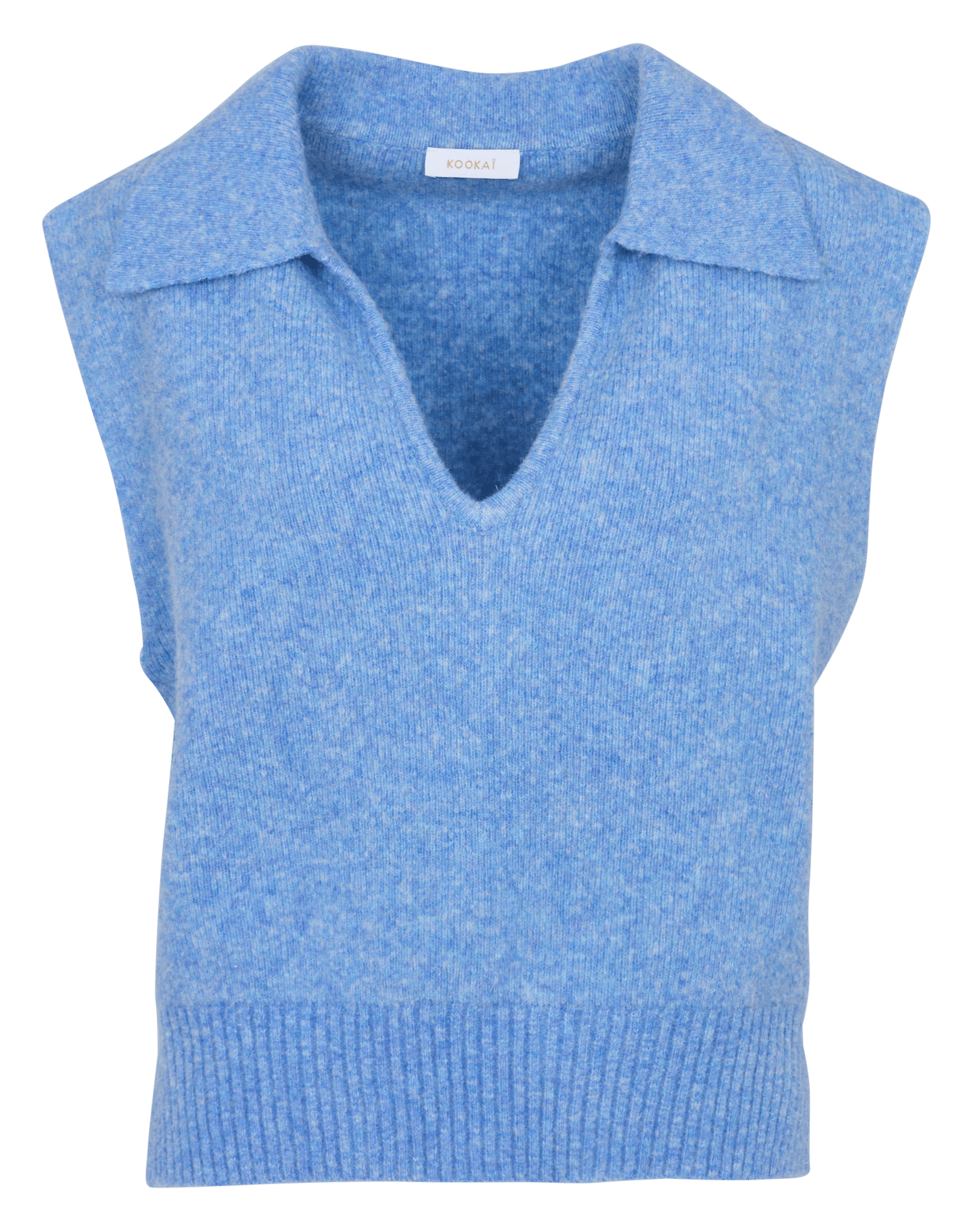 Effen mouwloze trui met V-hals KOOKAI Blauw