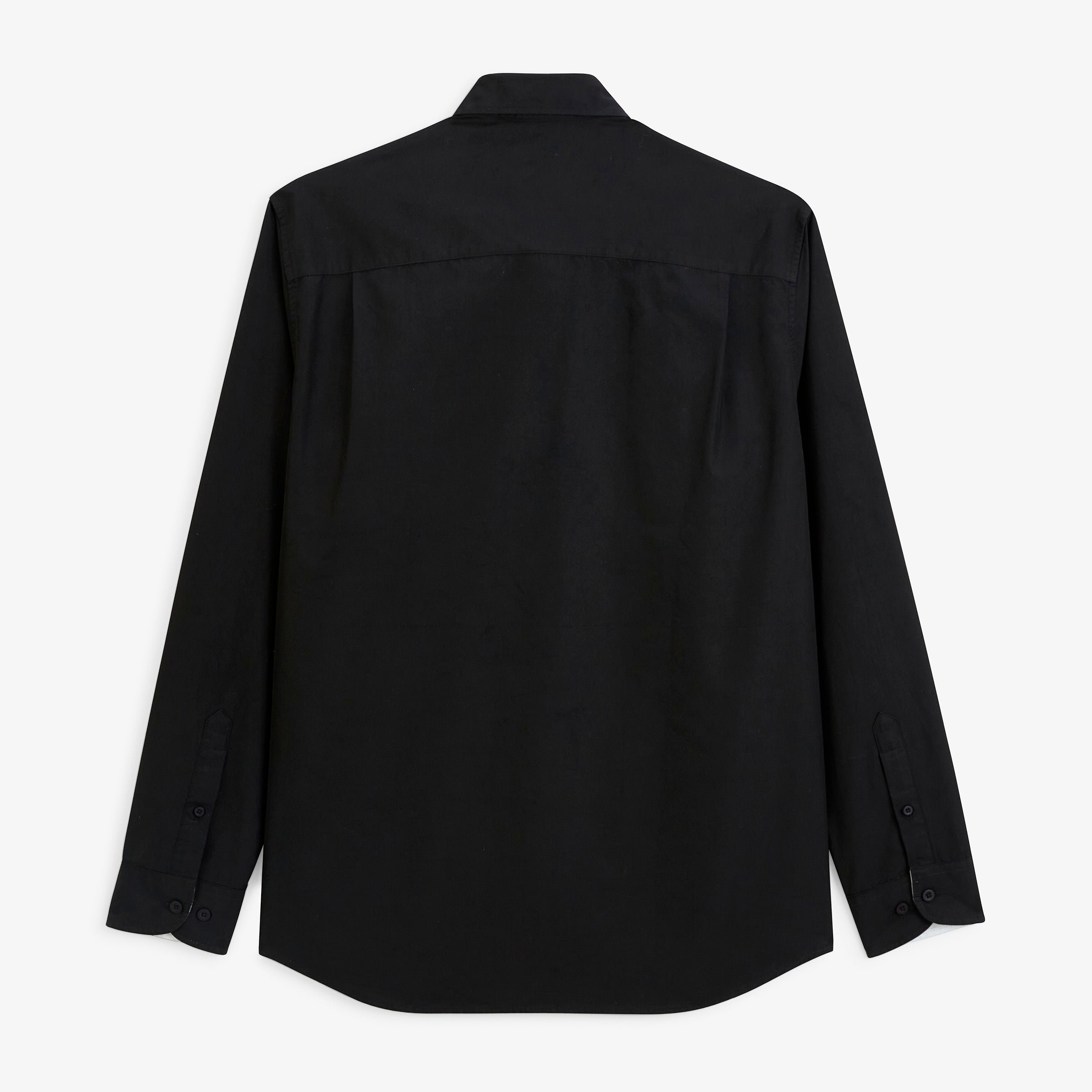Long-sleeved cotton poplin shirt SERGE BLANCO Black