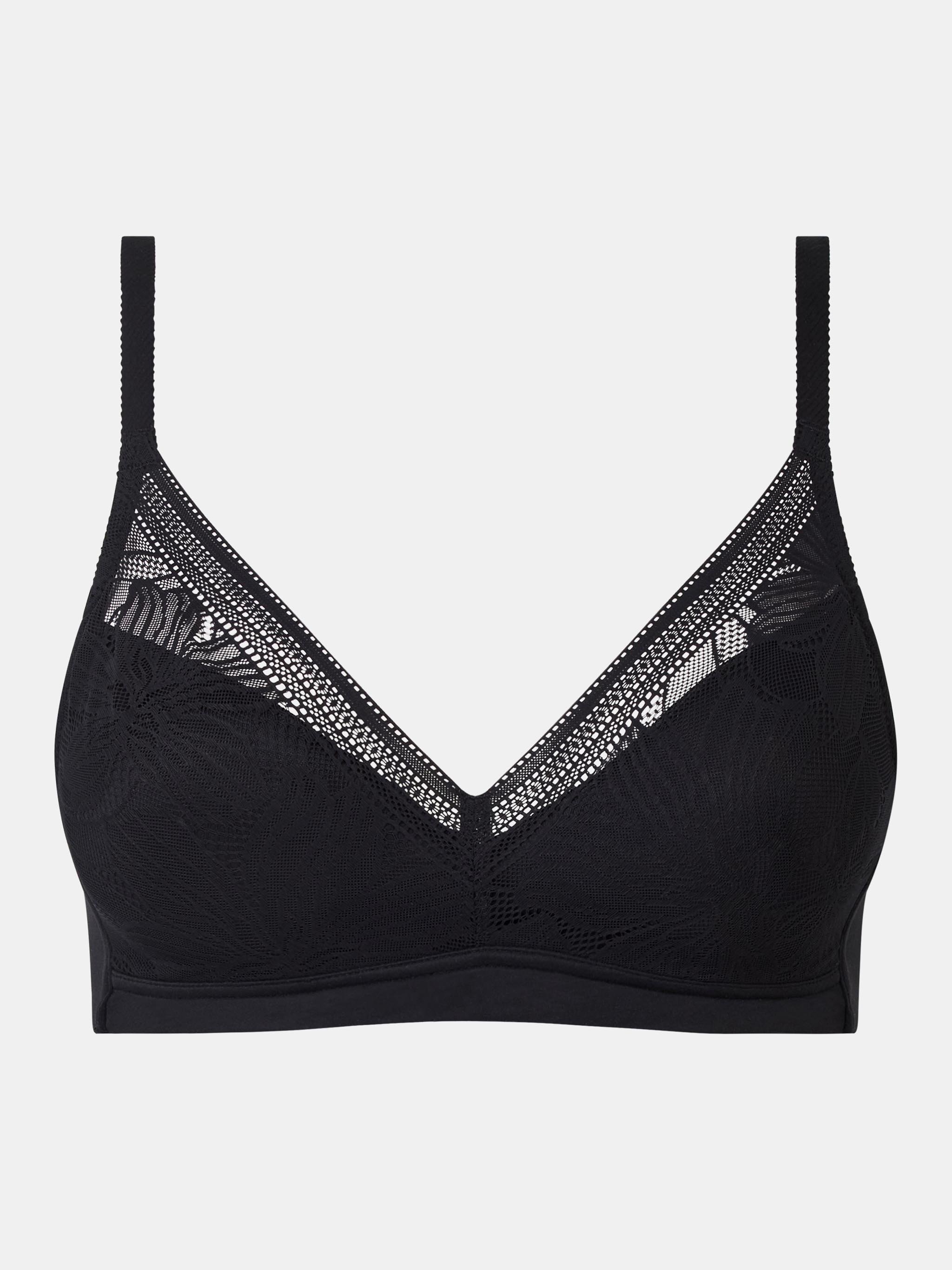 Spacer lace wireless bra for support CHANTELLE Black