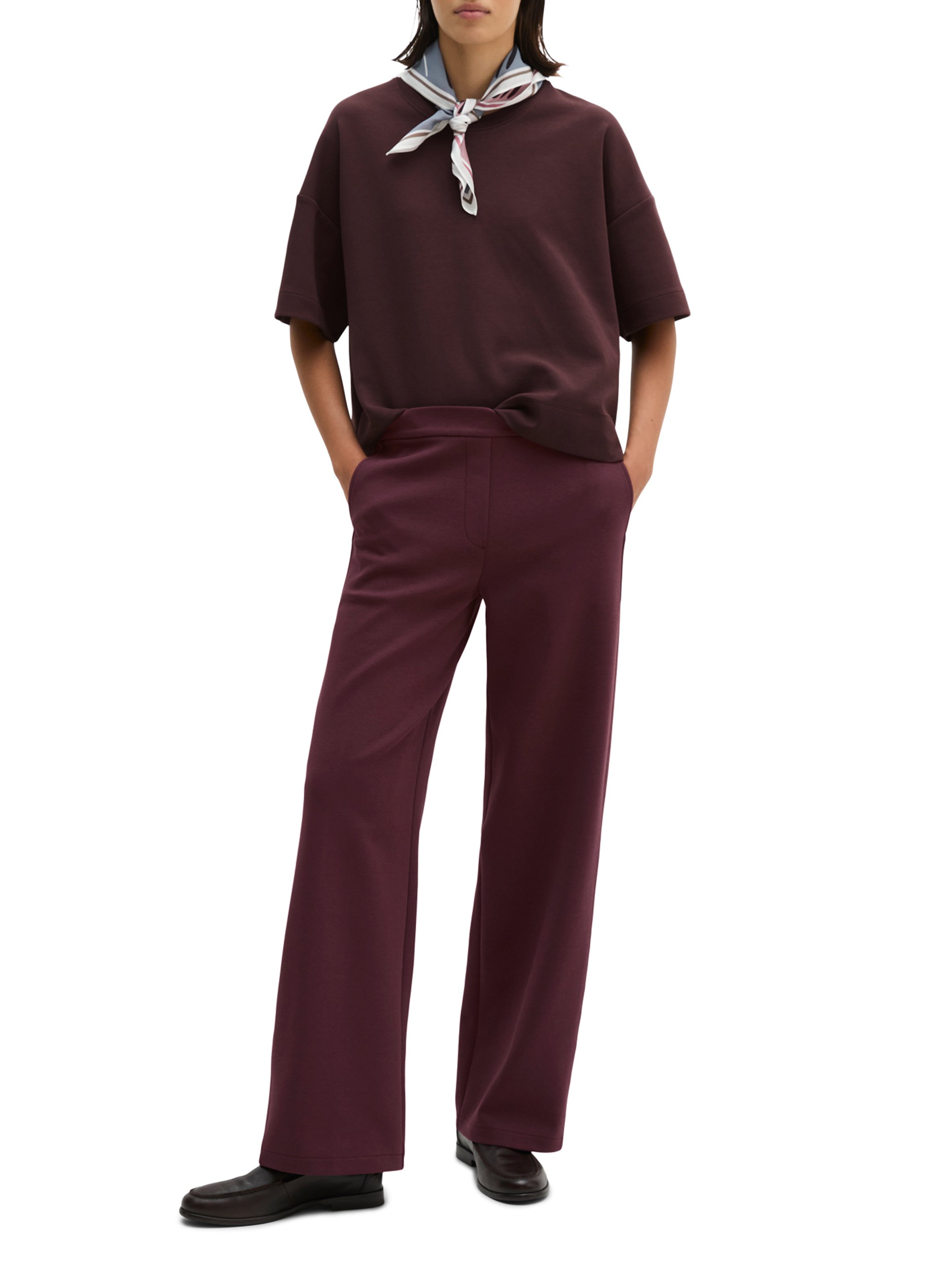 Pantalon droit en coton mélangé MARC O'POLO Rouge